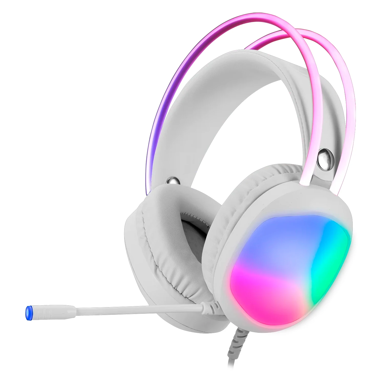 Headset Gamer Marvo Lumi 40 HG8959 RGB USB - Branco