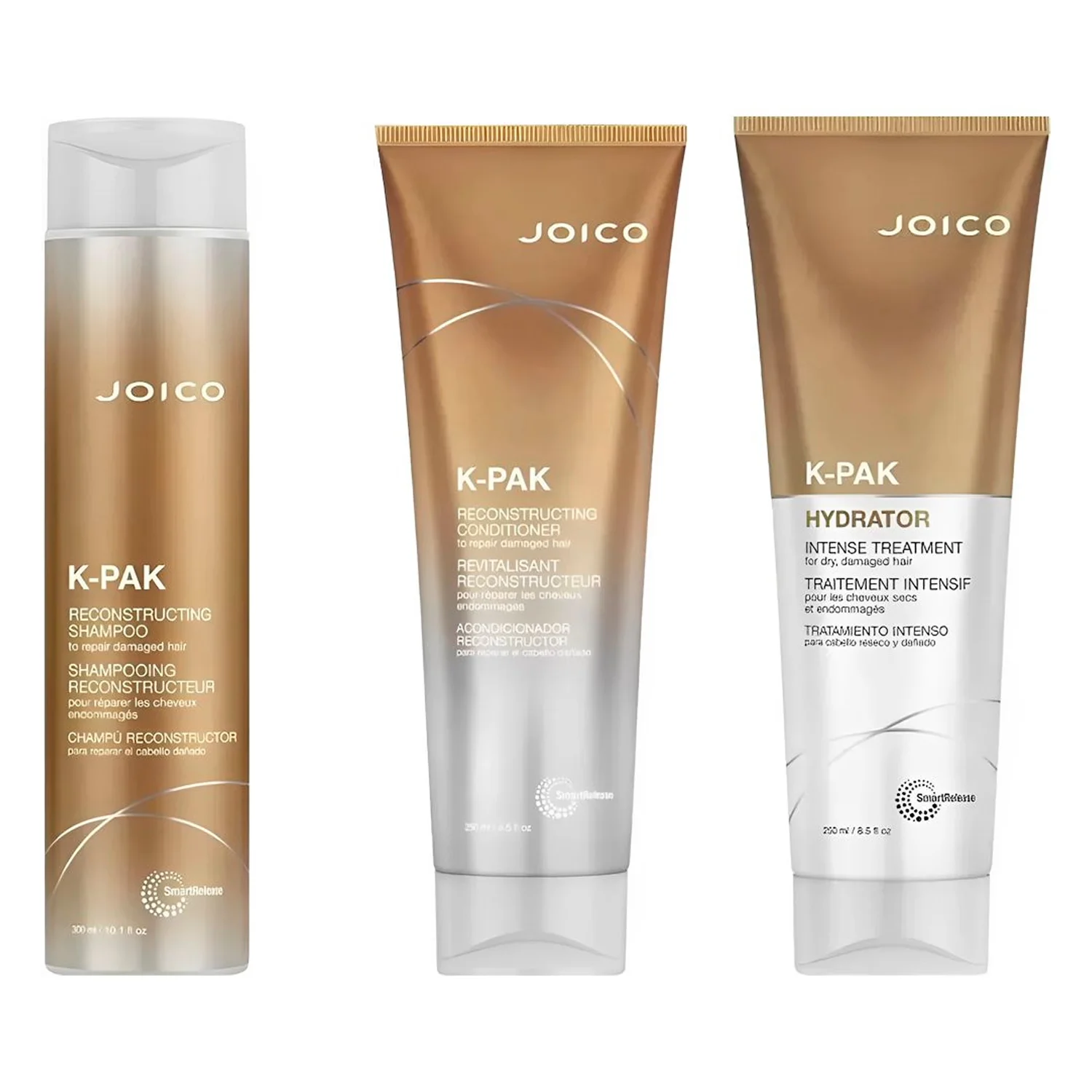 Kit Joico K-Pak Shampoo + Condicionador + Hidratante