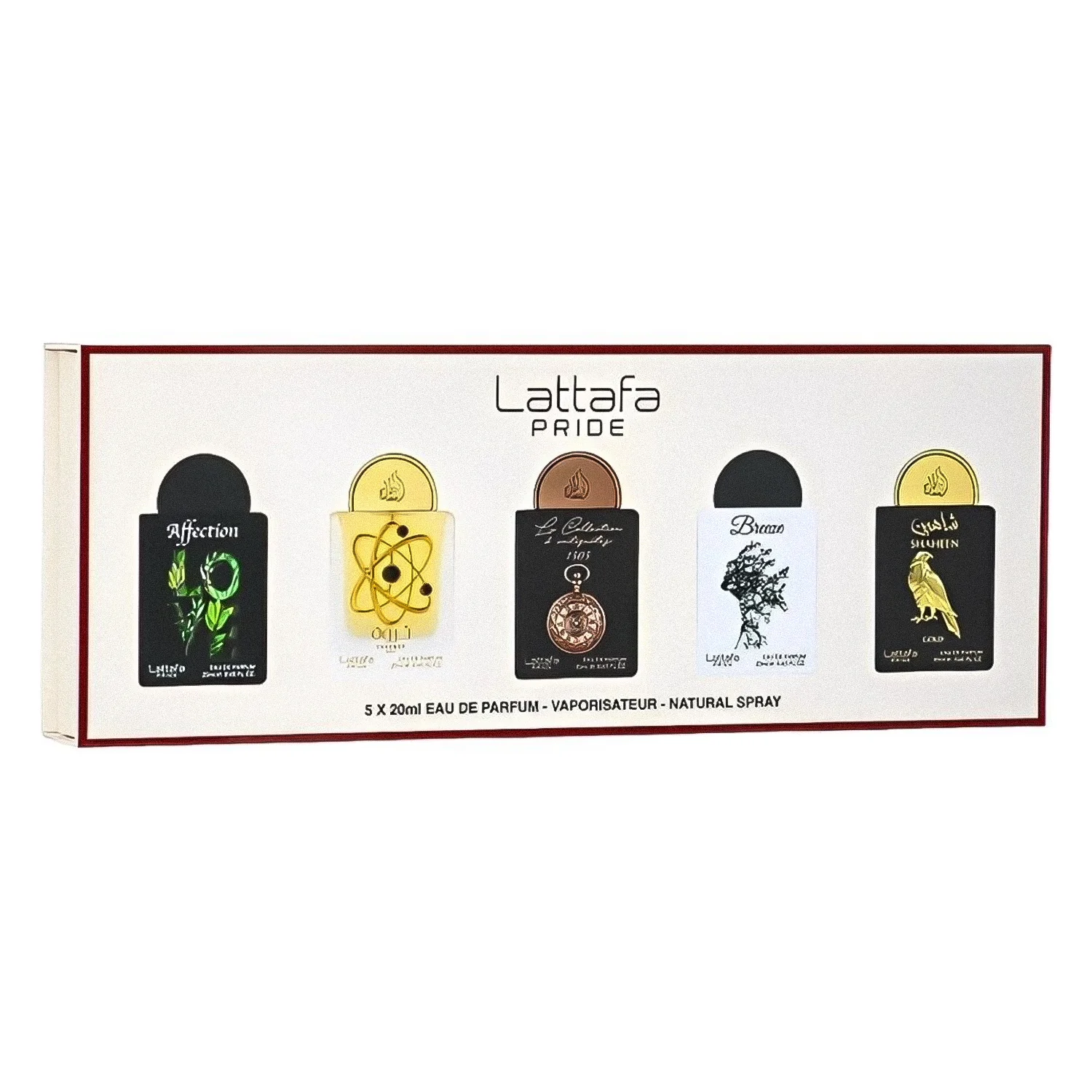 Kit Perfume Lattafa Pride Gift Set Box 01 Eau de Parfum Unissex 5x20ml