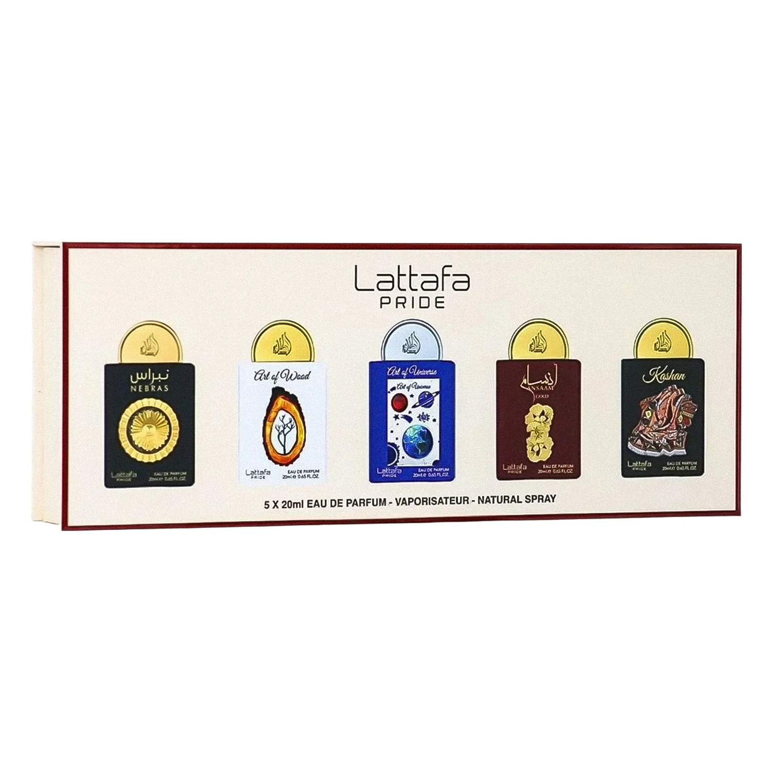 Kit Perfume Lattafa Pride Gift Set Box 03 Eau de Parfum Unissex 5x20ml
