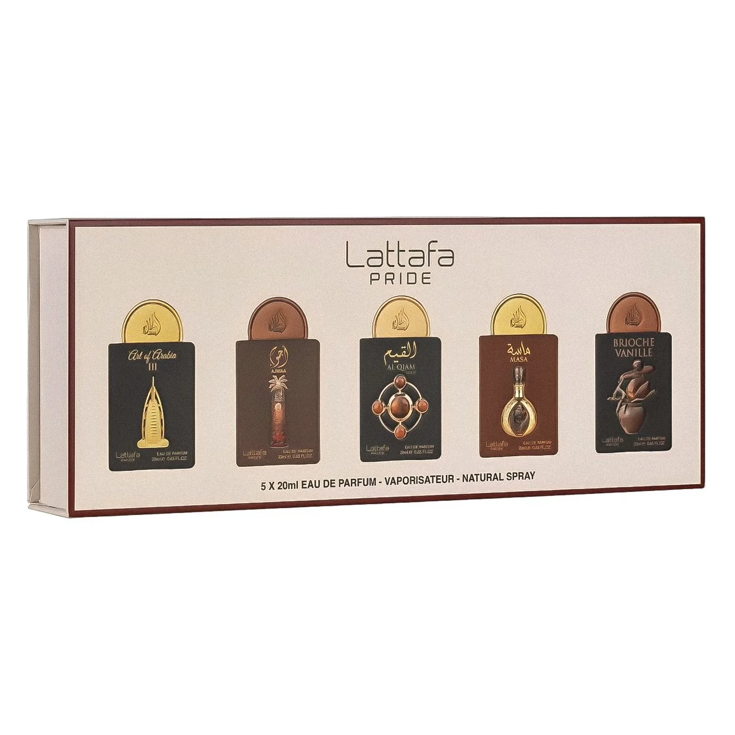 Kit Perfume Lattafa Pride Gift Set Box 04 Eau de Parfum Unissex 5x20ml