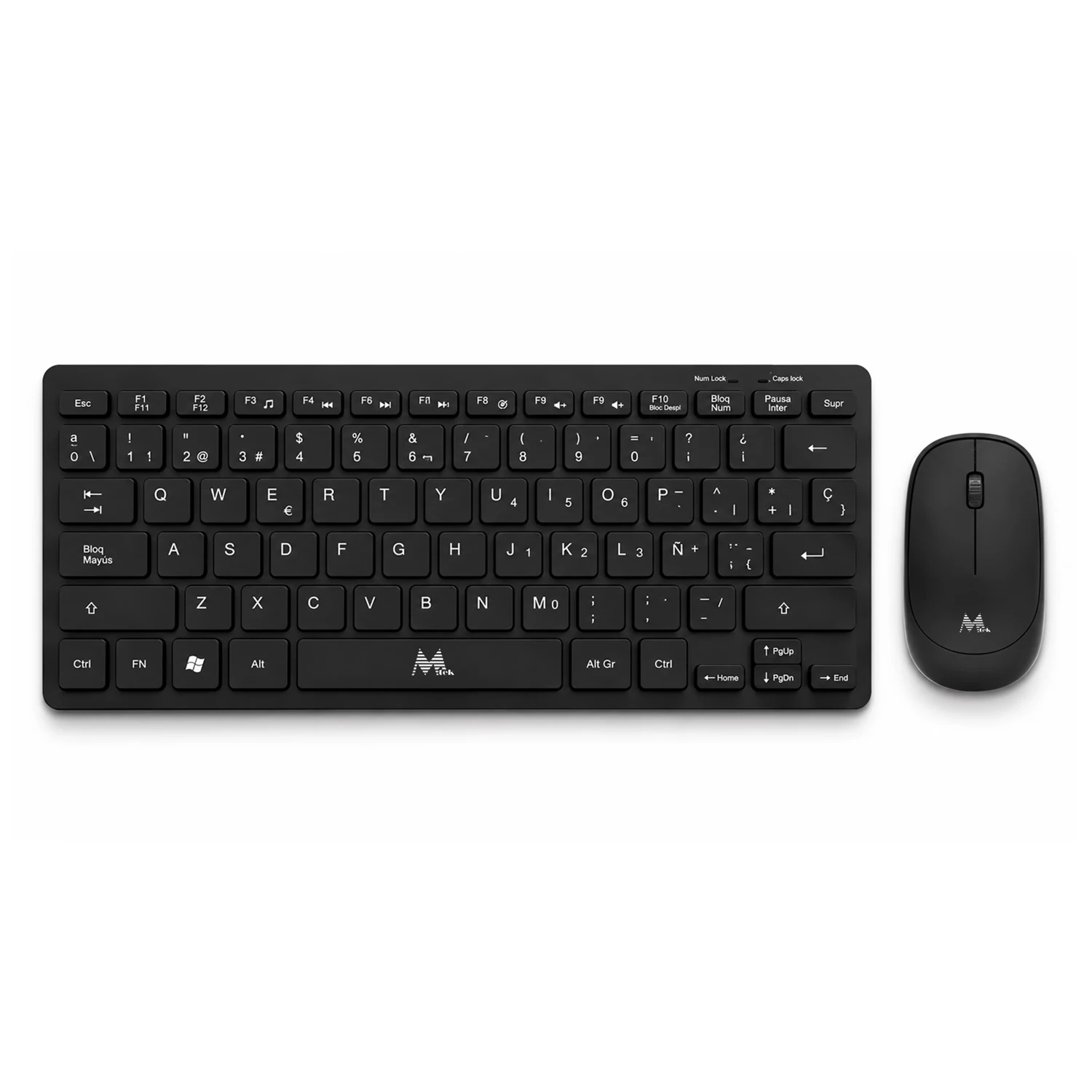 Kit Teclado e Mouse Mtek KM-5276B-ESP Sem Fio Espanhol - Preto