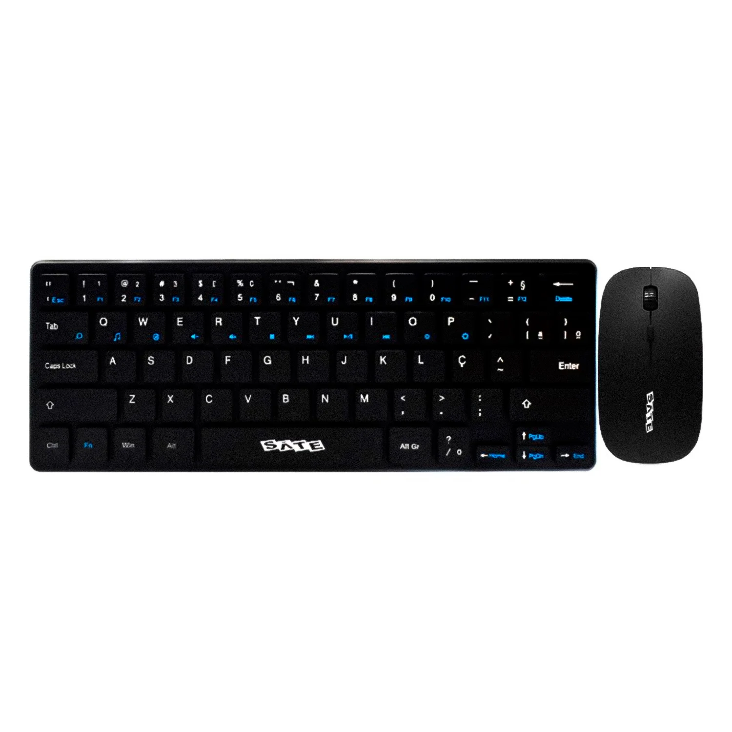 Kit Teclado e Mouse Satellite AK-731 Sem Fio Português - Preto