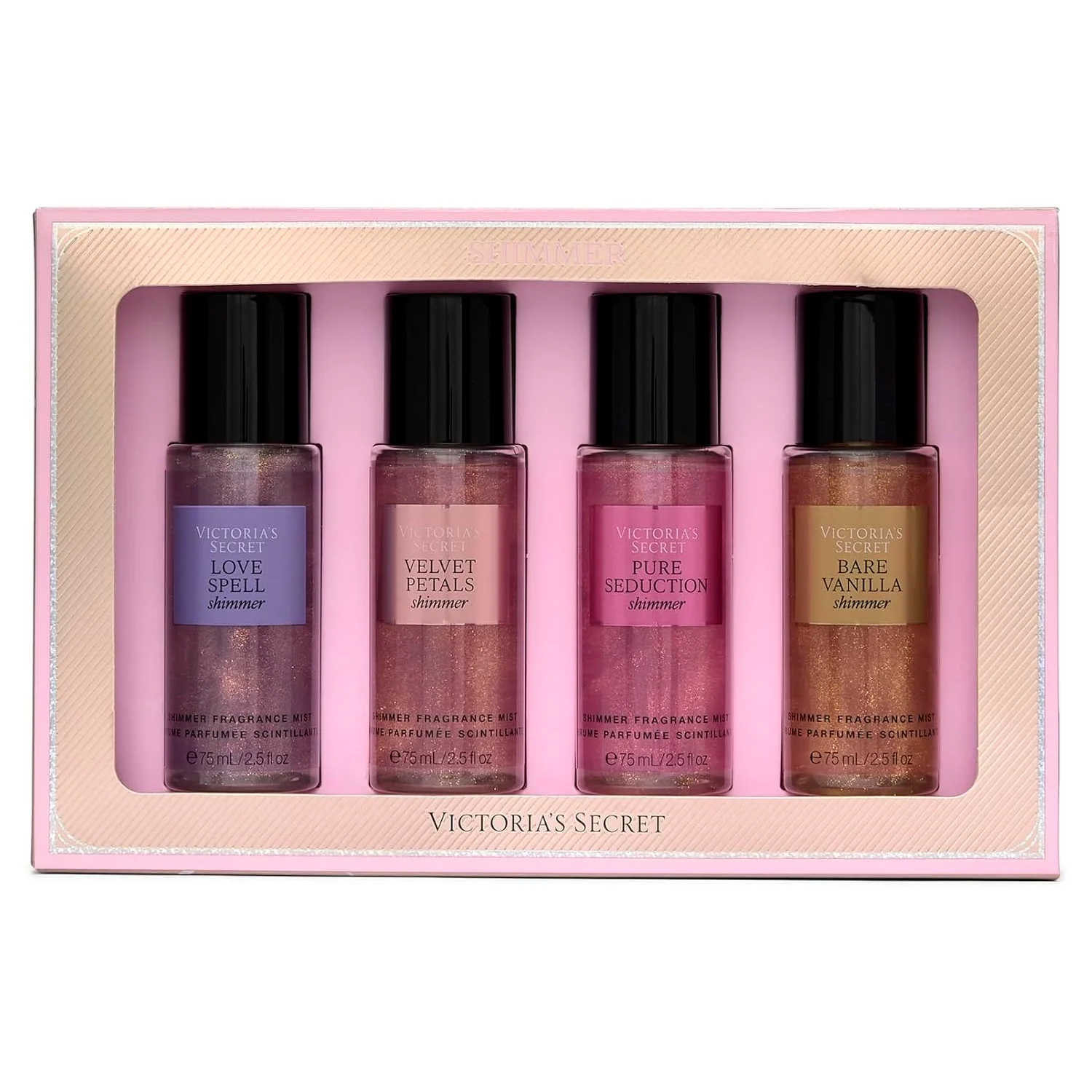 Kit Victoria's Secret 4 Body Splash Shimmer 75ml