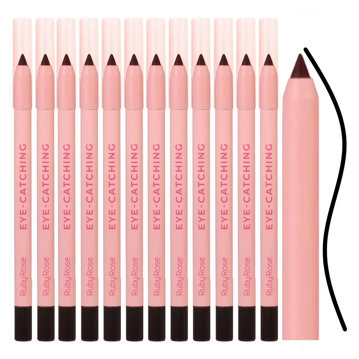 Lápis de Olhos Ruby Rose Eye Catching HB-E2400 - 12 Unidades