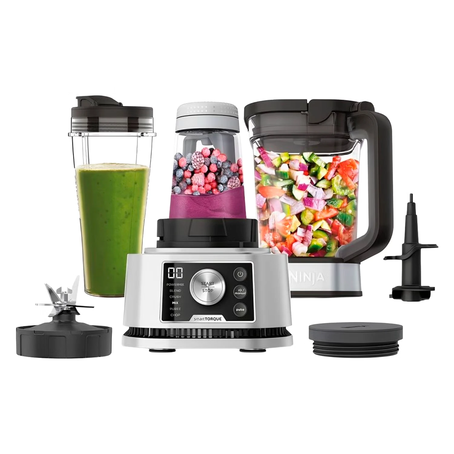 Liquidificador Ninja Foodi Power Nutri CB350EU 3 em 1 1200W 2.1L 220V - Preto