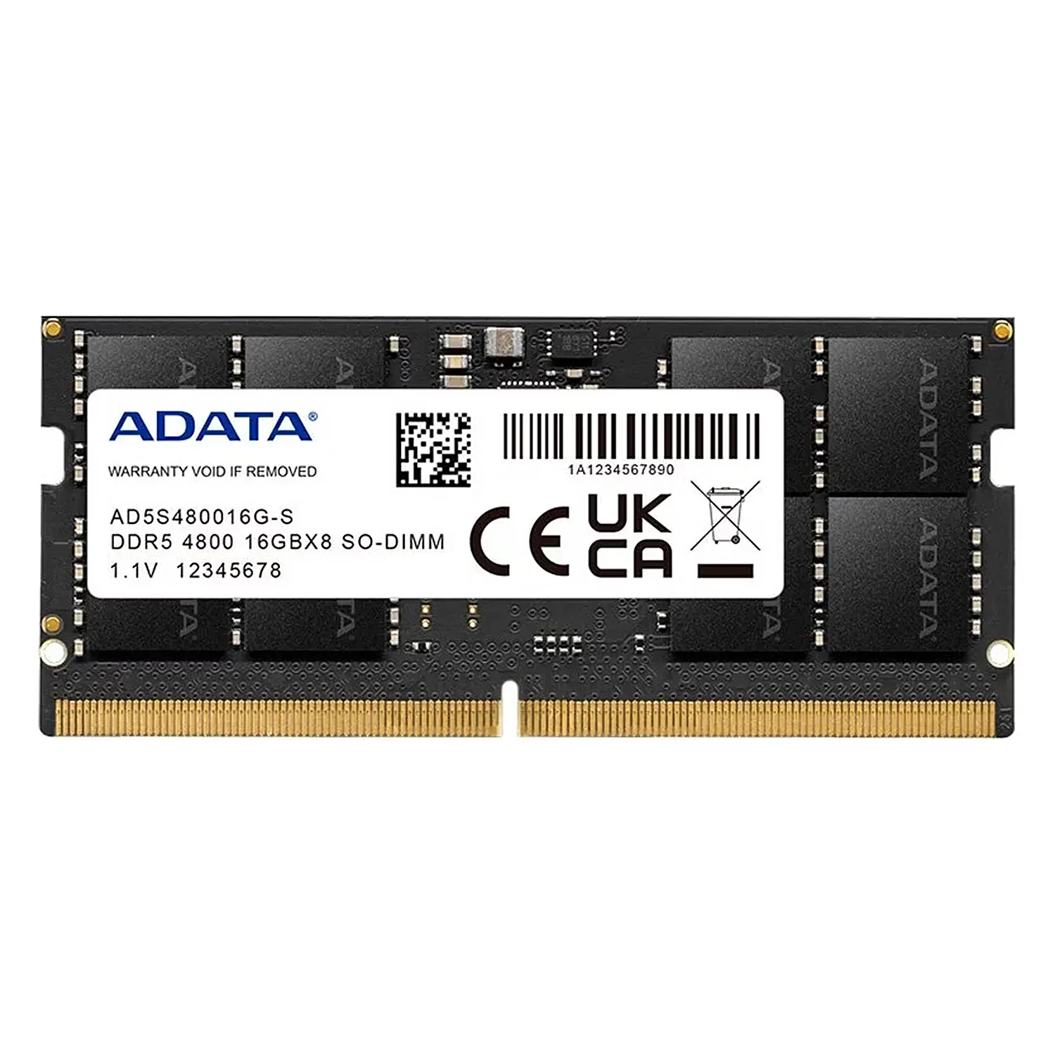 Memória RAM Adata 16GB DDR5 4800MT/s para Notebook - AD5S480016G-S