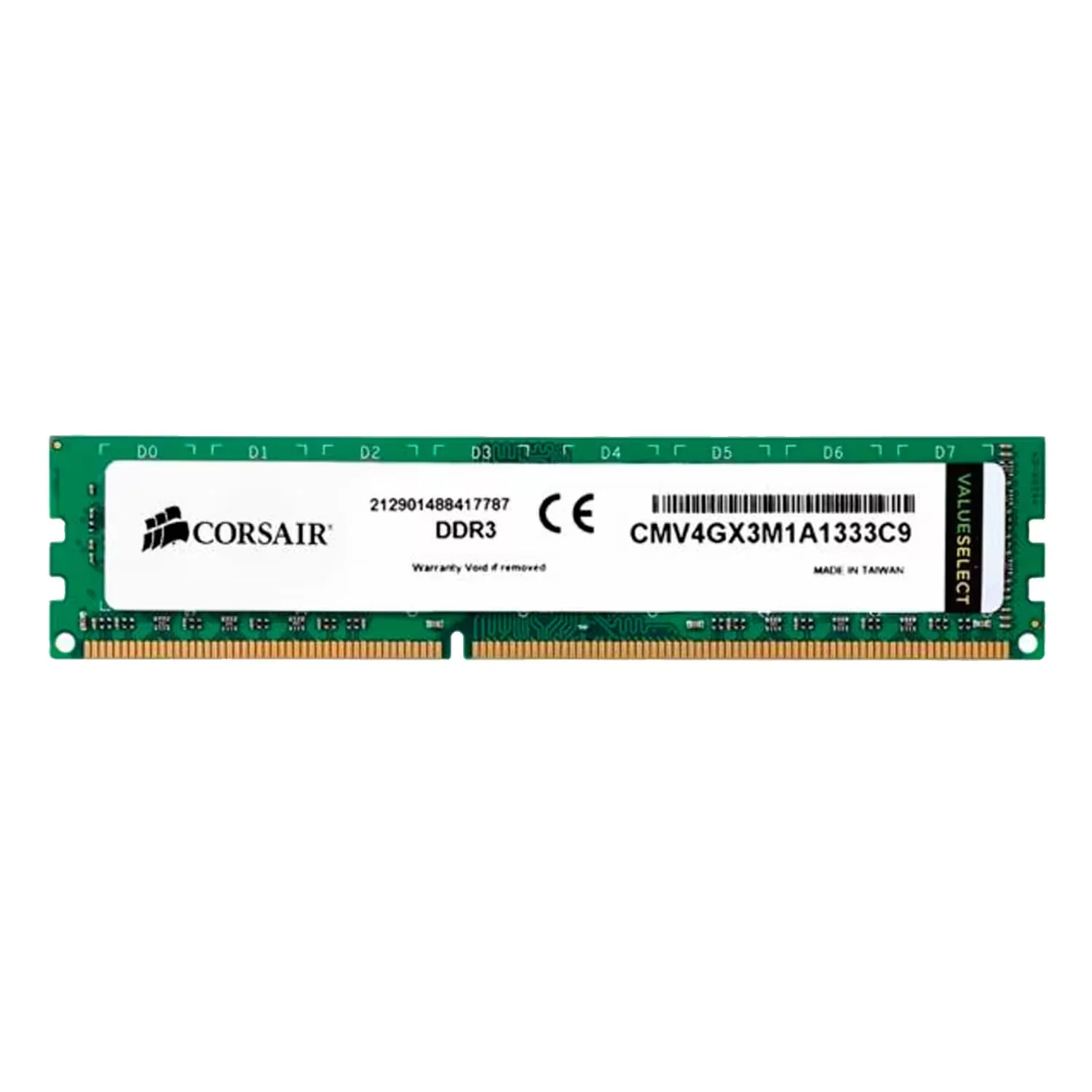 Memória RAM Corsair Valueselect 4GB DDR3 1333 MHz - CMV4GX3M1A1333C9