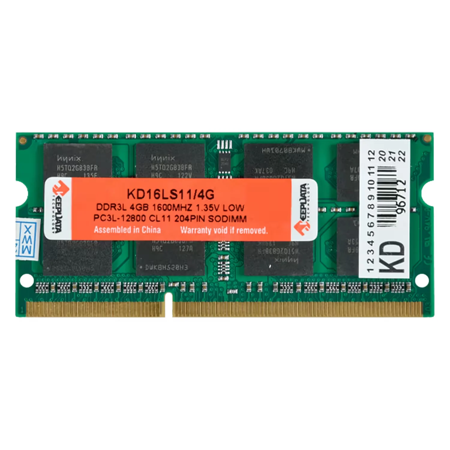 Memória RAM Keepdata 4GB DDR3L 1600MT/s para Notebook - KD16LS11/4G