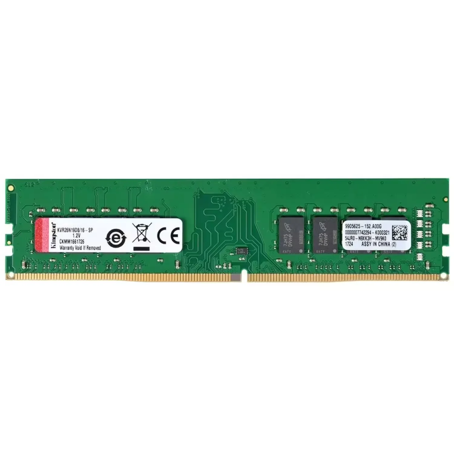 Memória RAM Kingston 16GB DDR4 2666 MHz - KVR26N19D8/16