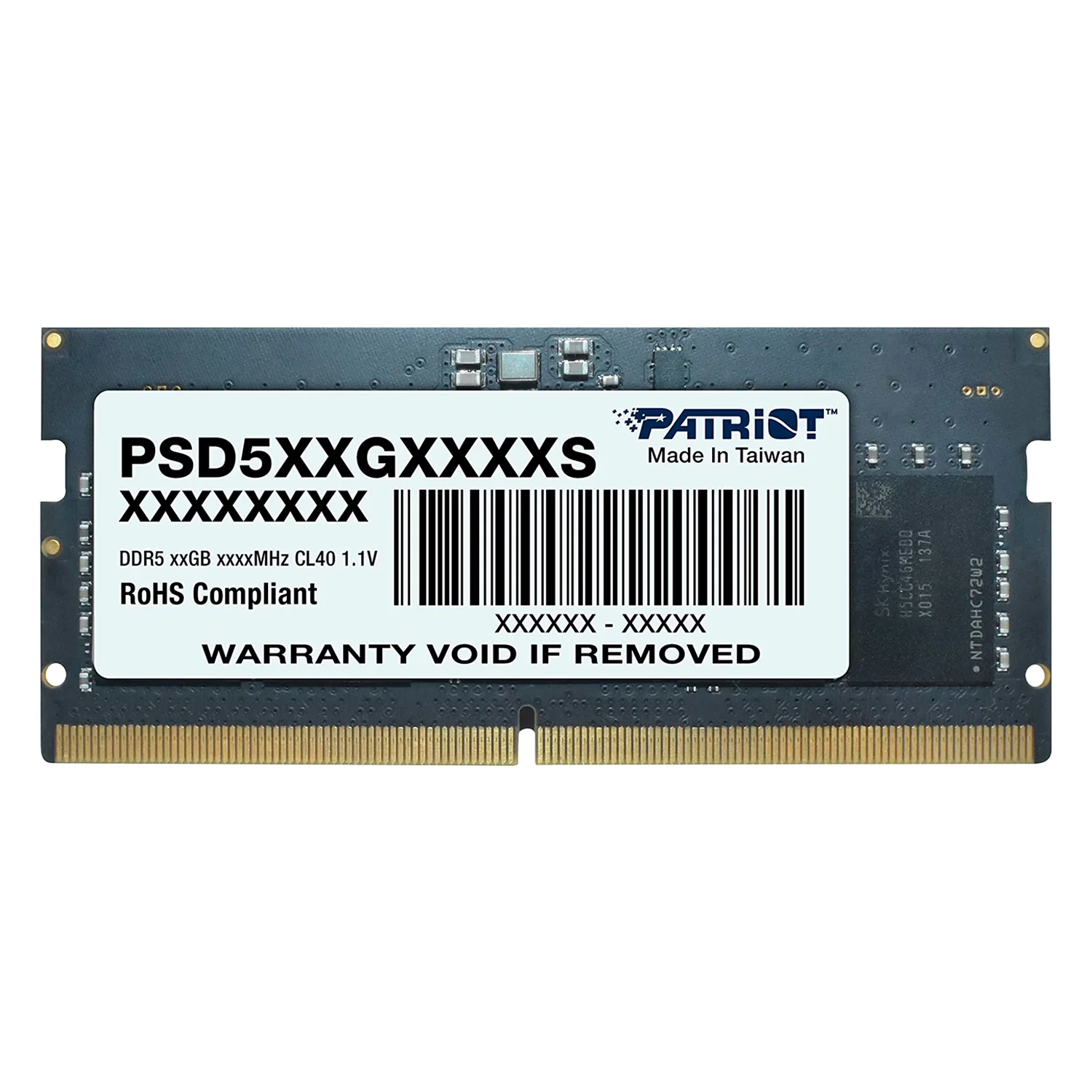 Memória RAM Patriot Signature 24GB DDR5 5600MHz para Notebook - PSD524G560081S