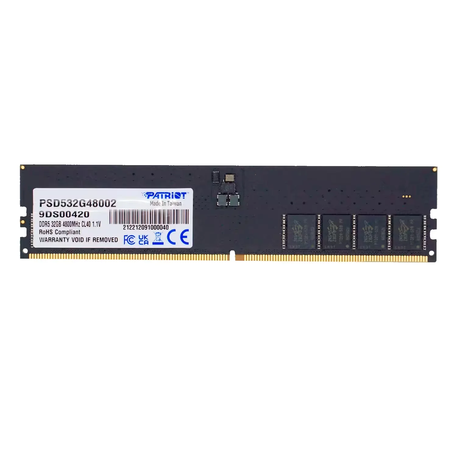 Memória RAM Patriot Signature 32GB DDR5 4800MHz - PSD532G48002