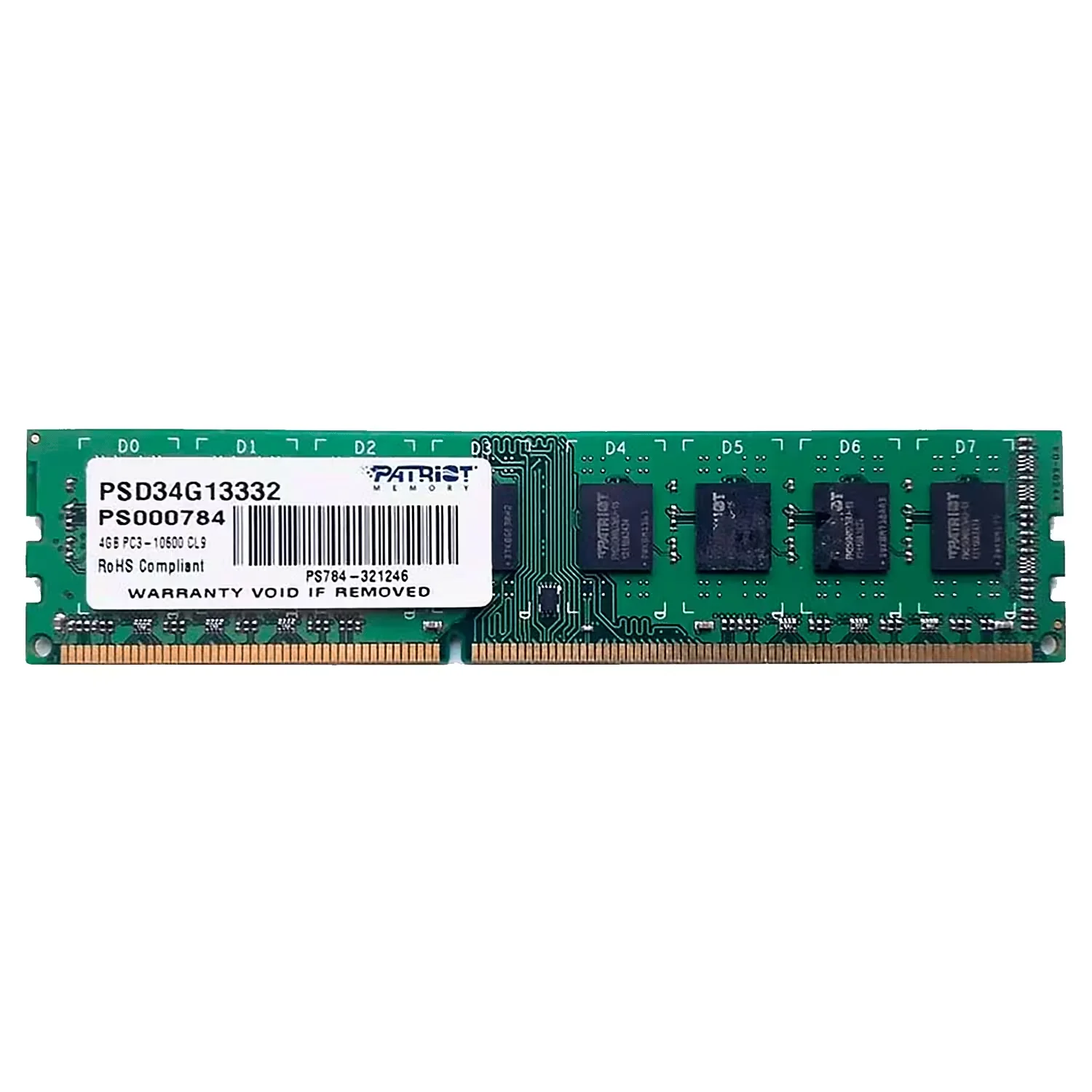 Memória RAM Patriot Signature 4GB DDR3 1333 MHz - PSD34G13332