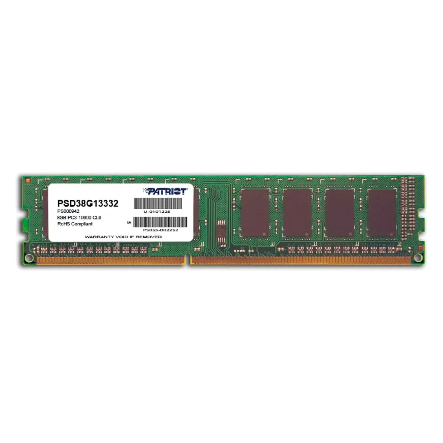 Memória RAM Patriot Signature 8GB DDR3 1333 MHz - PSD38G13332