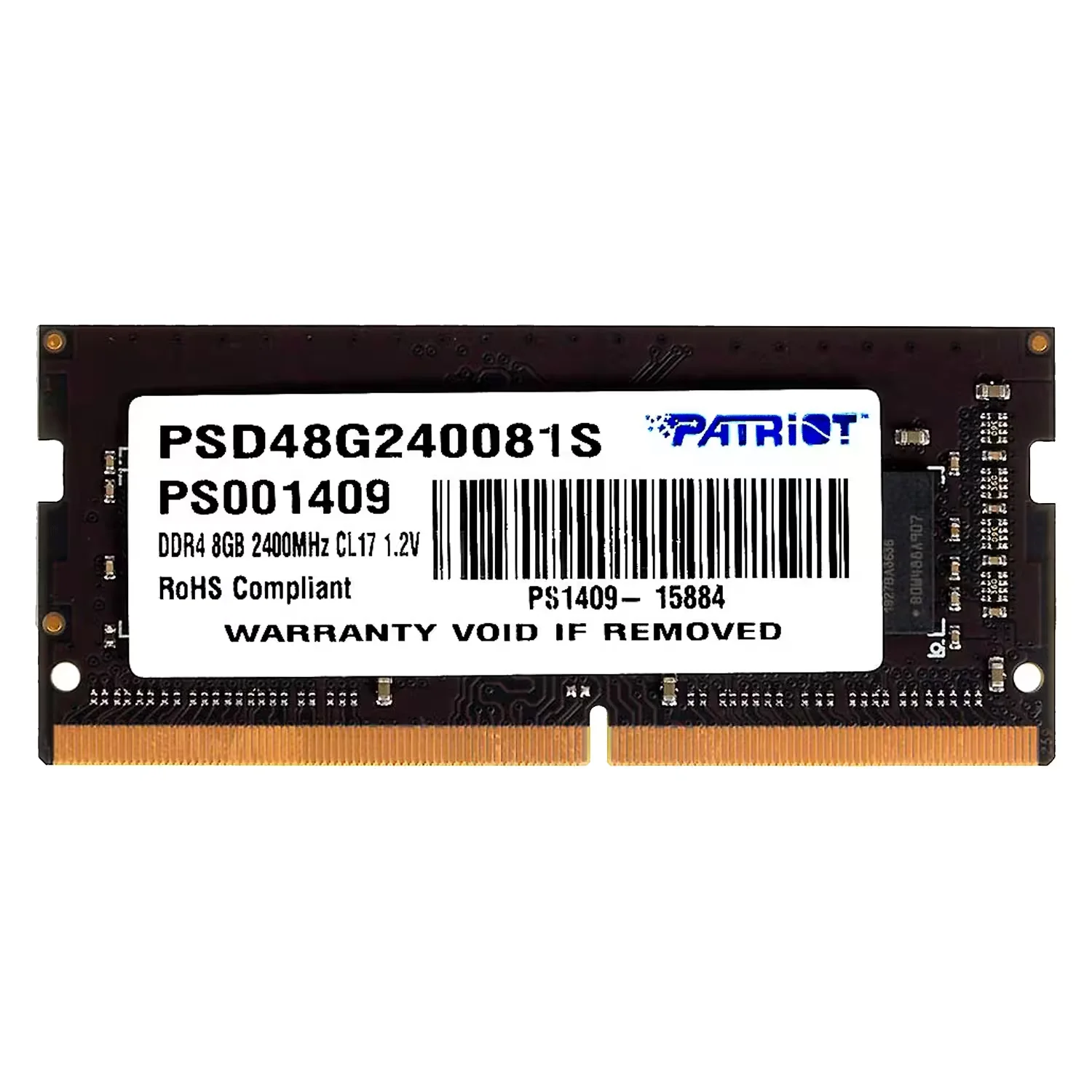 Memória RAM Patriot Signature 8GB DDR4 2400MT/s para Notebook - PSD48G240081S