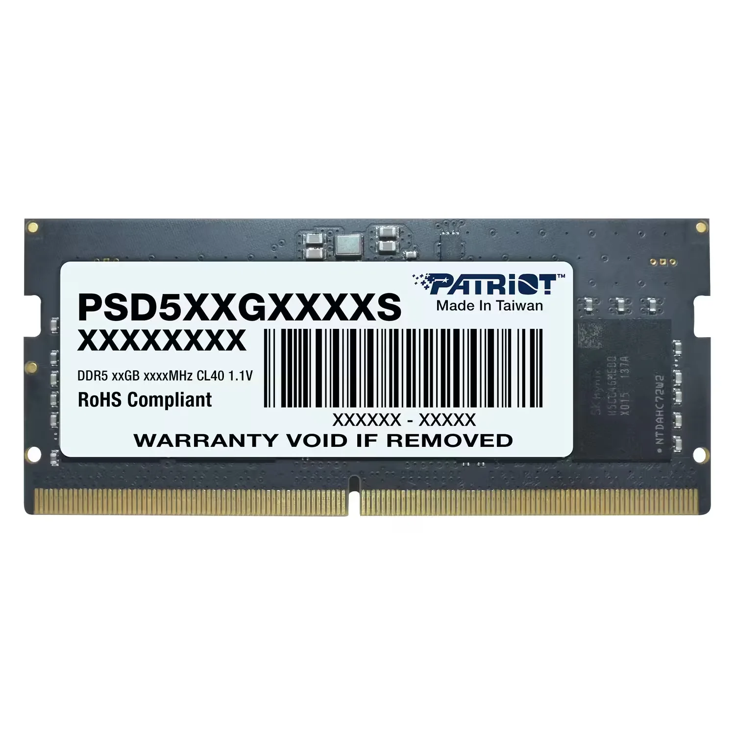 Memória RAM Patriot Signature 8GB DDR5 4800MHz para Notebook - PSD58G480041S