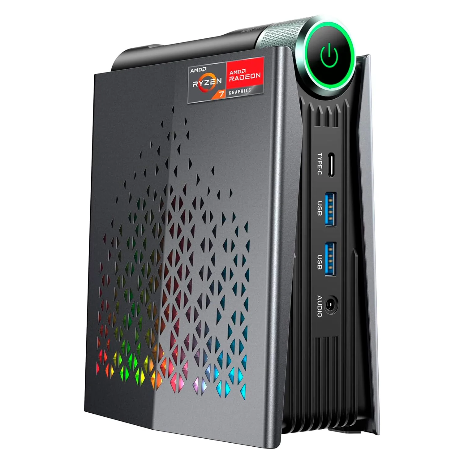Mini PC ACEMAGIC S3A Gaming AMD Ryzen 7-7730U 1TB SSD 16GB RAM - Preto
