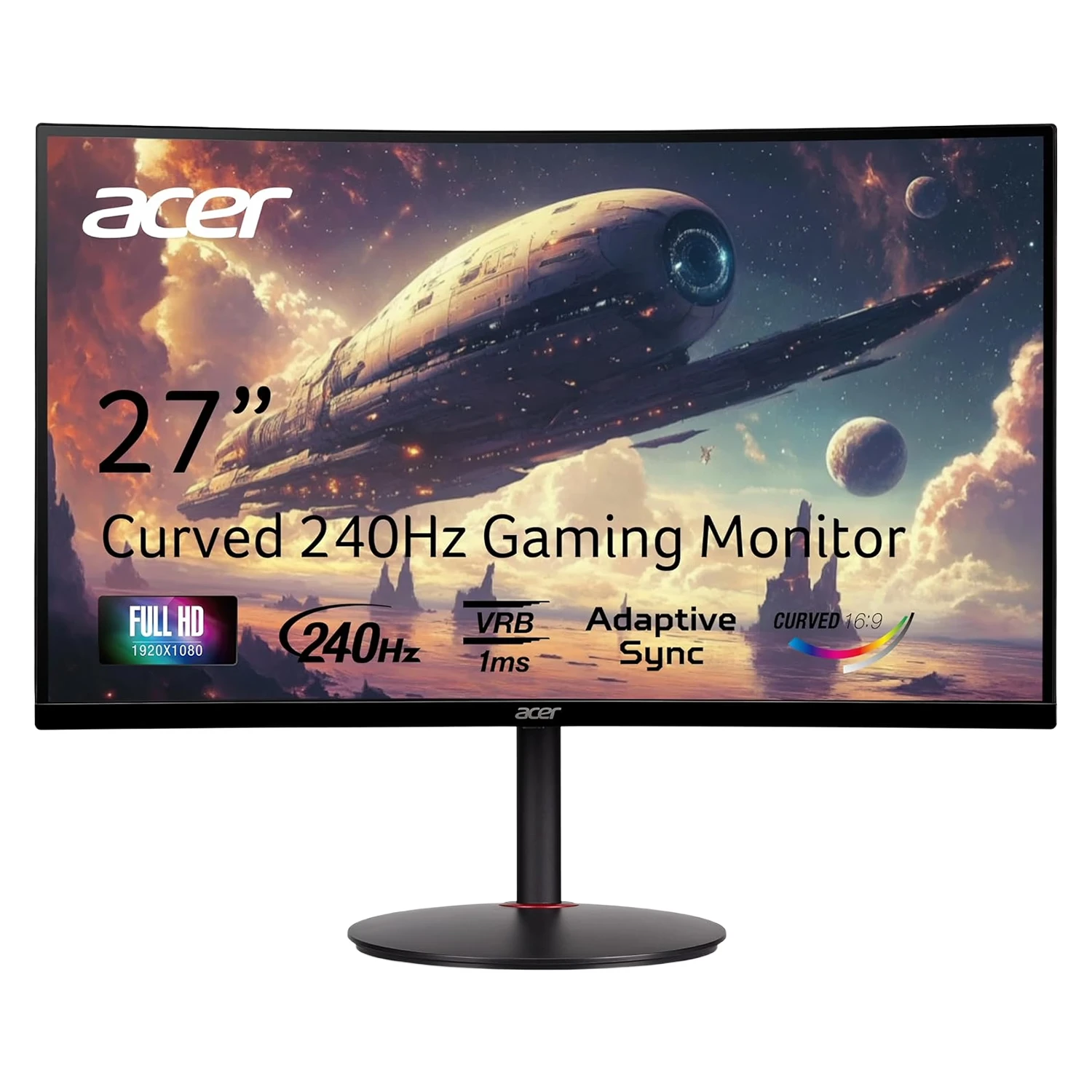 Monitor Gamer Acer Nitro XZ270 27" Full HD 200Hz IPS - Preto