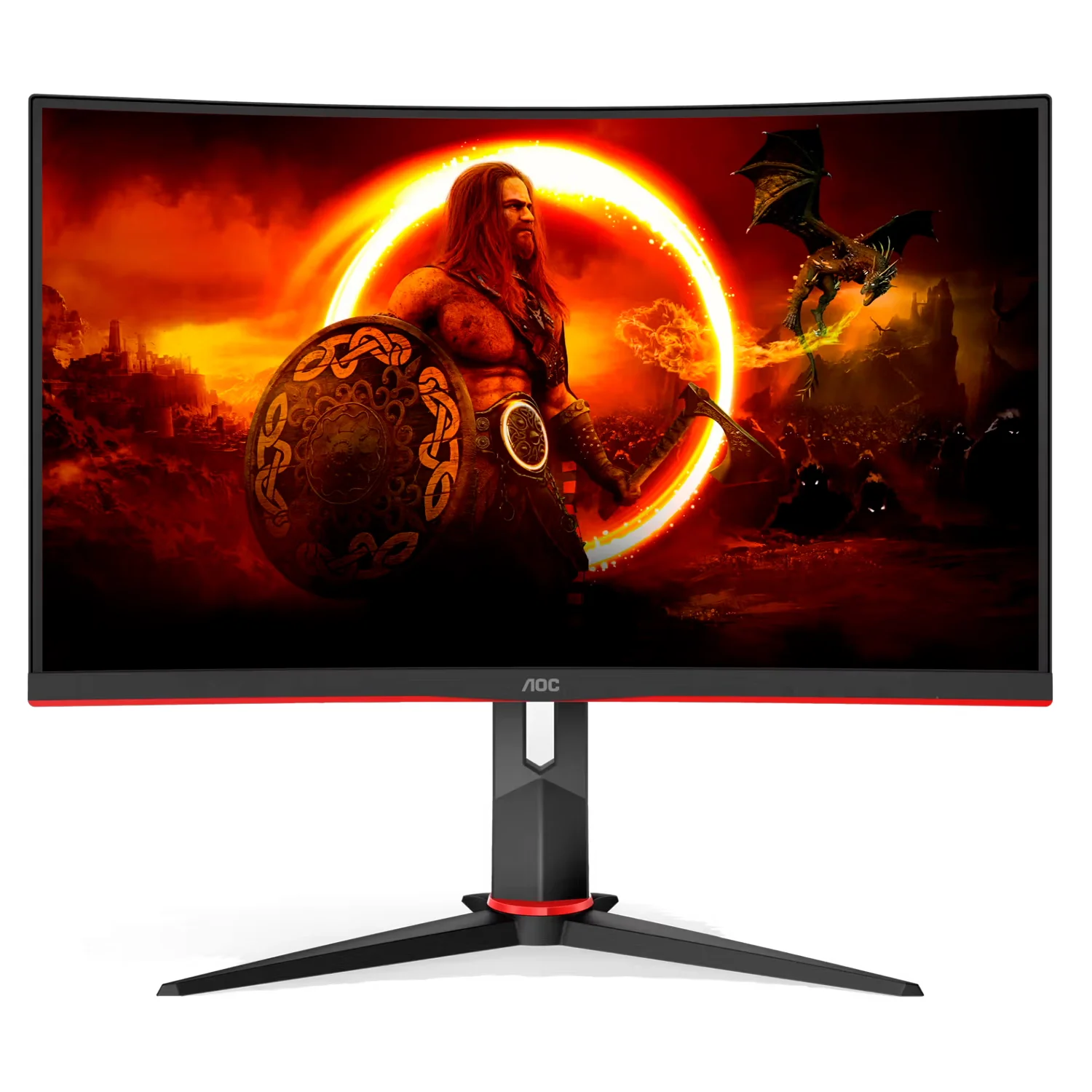Monitor Gamer AOC C24G2 23.6" Full HD Curvo 165Hz IPS - Preto