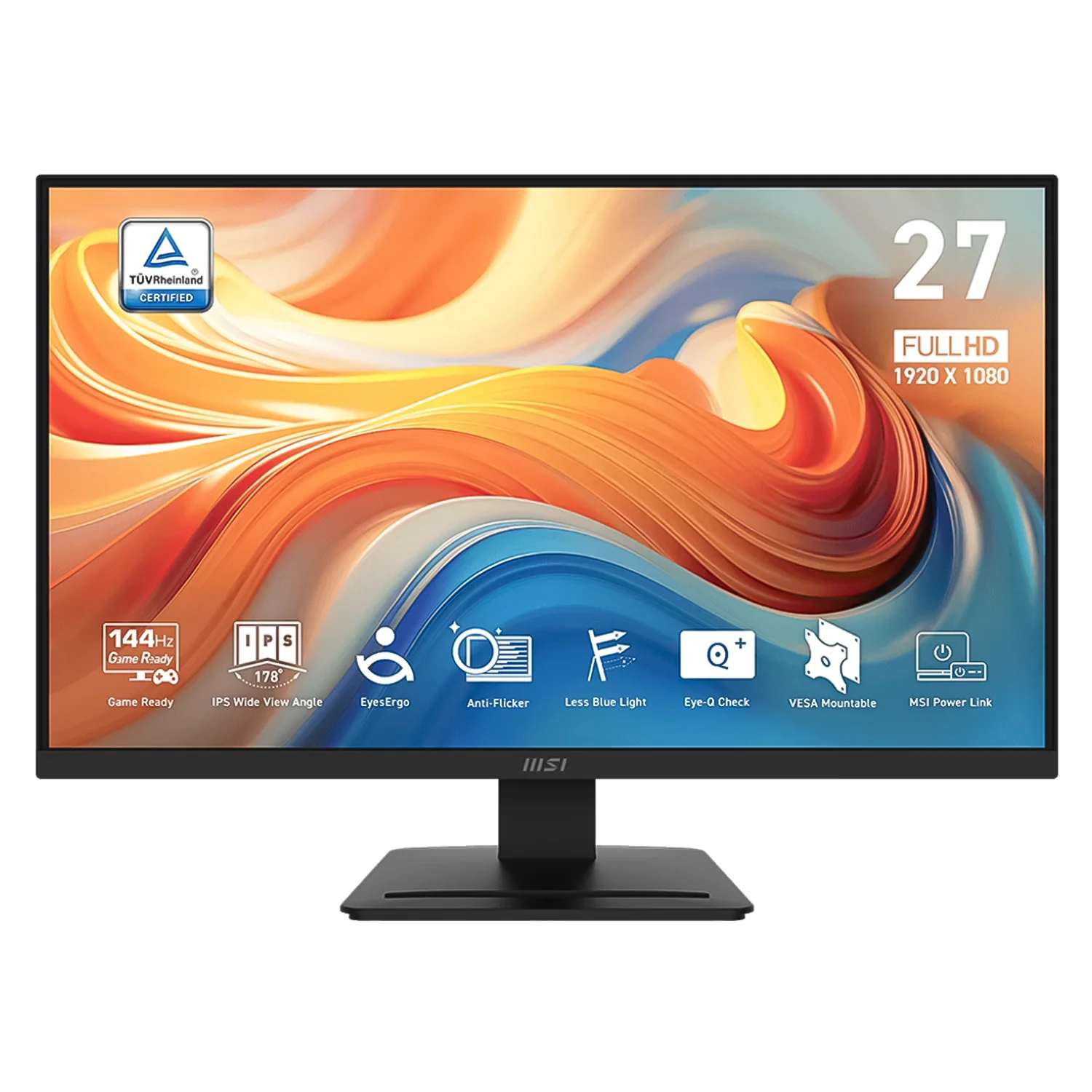 Monitor Gamer MSI Pro MP273L E14 27" Full HD 144Hz IPS - Preto