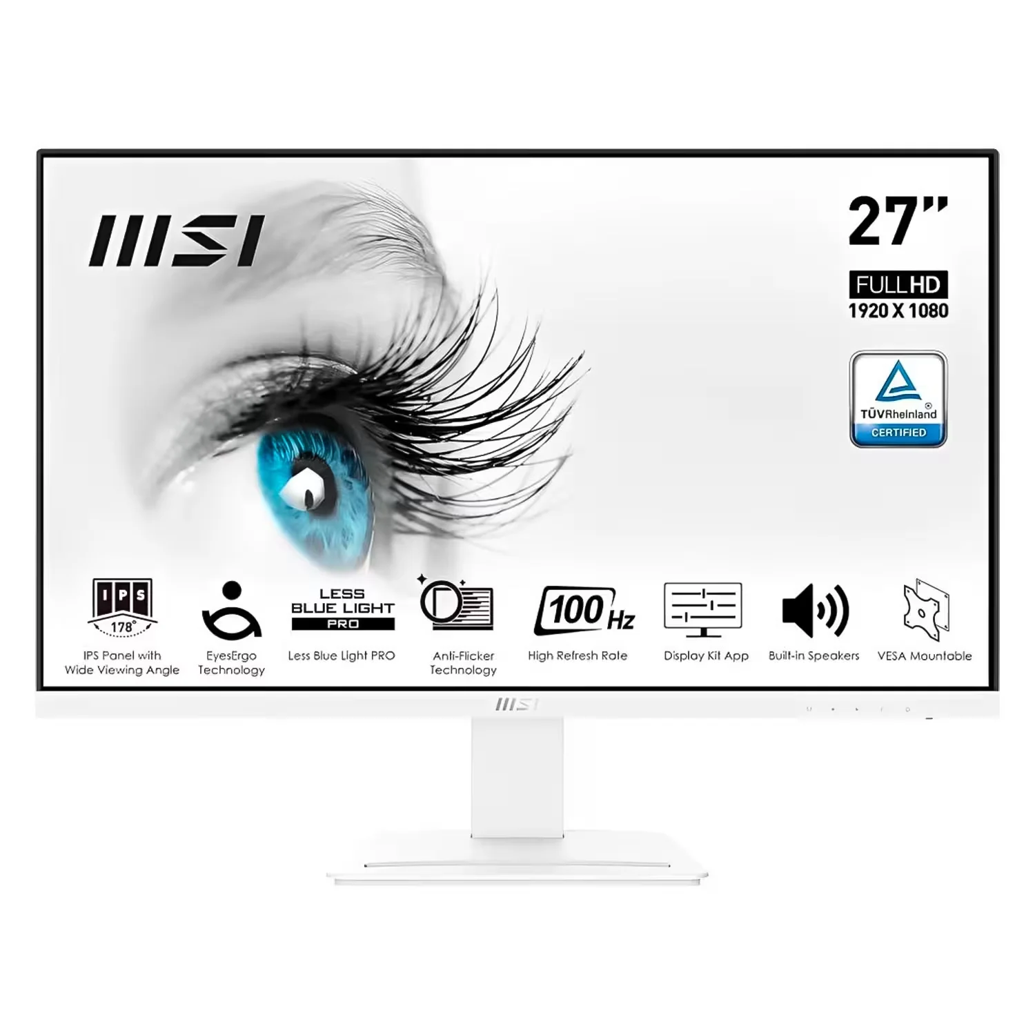 Monitor MSI Pro MP273AW 27" Full HD 105Hz IPS - Branco