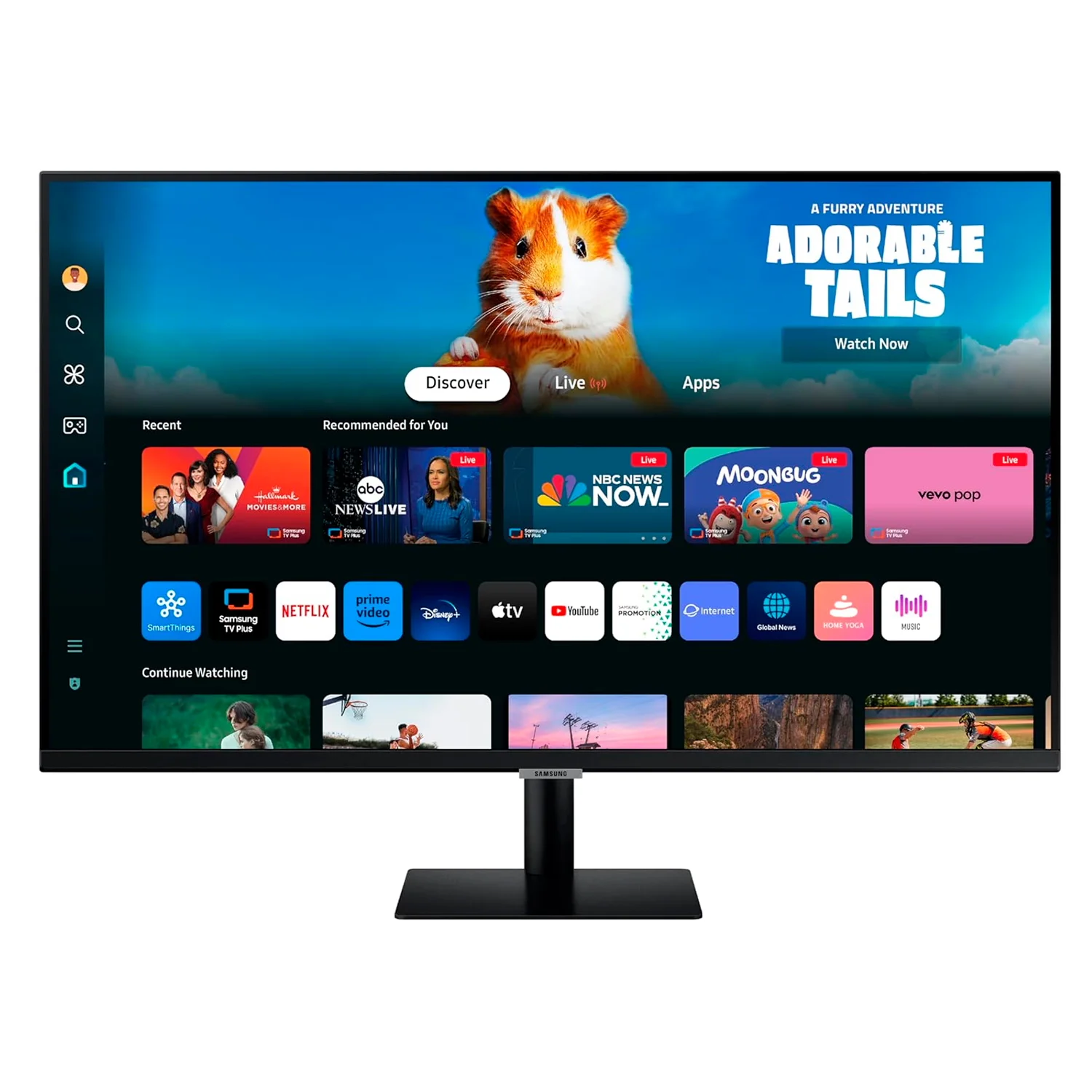 Monitor Samsung M5 LS32DM500ENX 32" Ultra HD 60Hz HDMI USB - Preto