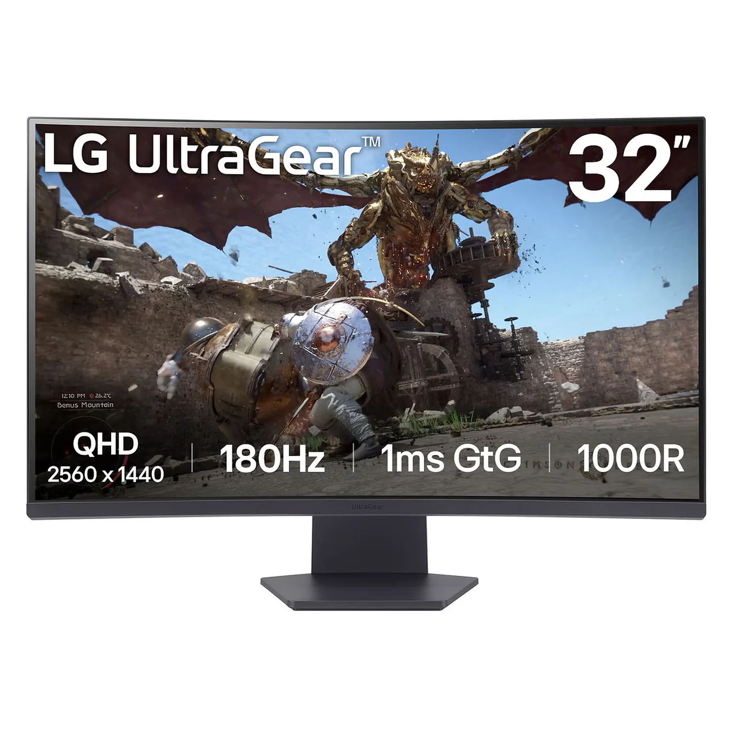 Monitor Samsung UltraGear 32GS60QC-B 32" Curvo QHD 180Hz HDMI - Preto