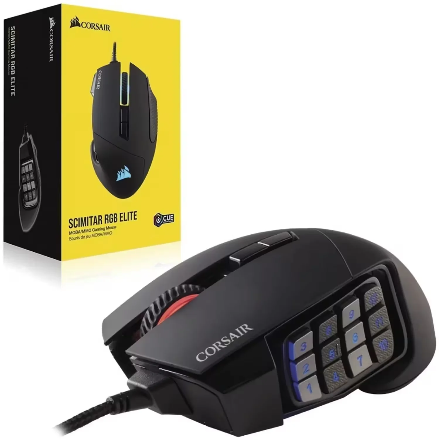 Mouse Corsair Scimitar Elite RGB MOBA/MMO - Preto (CH-9304211-NA)