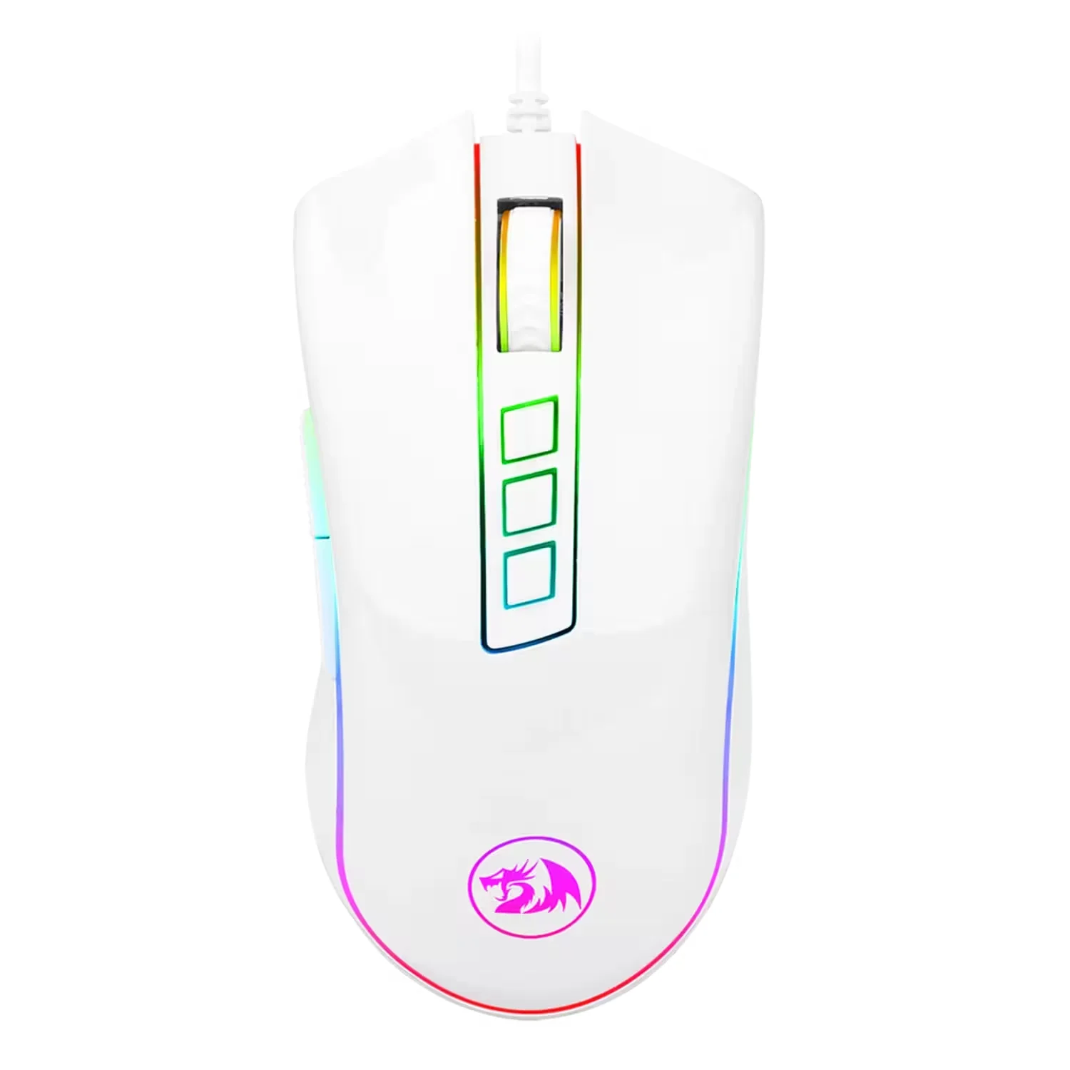 Mouse Gamer Redragon Cobra M711W RGB 10000 DPI USB - Branco