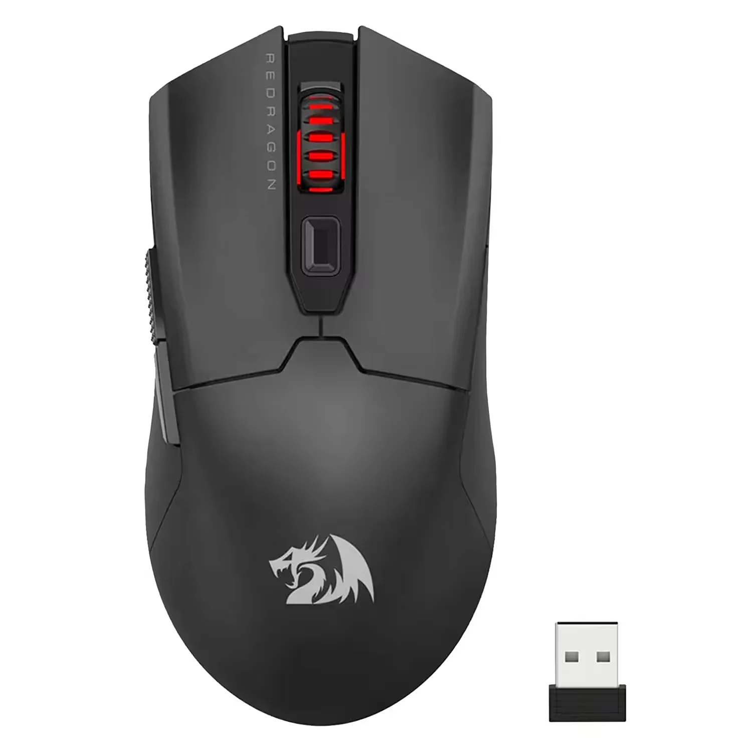 Mouse Gamer Redragon Fyzu Pro 26000 DPI Sem Fio Bluetooth Wireless e Wired - Preto