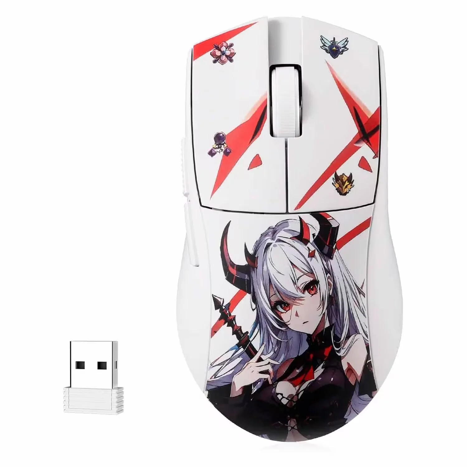 Mouse Gamer Redragon King Pro M916AK 26000 DPI Sem Fio - Branco