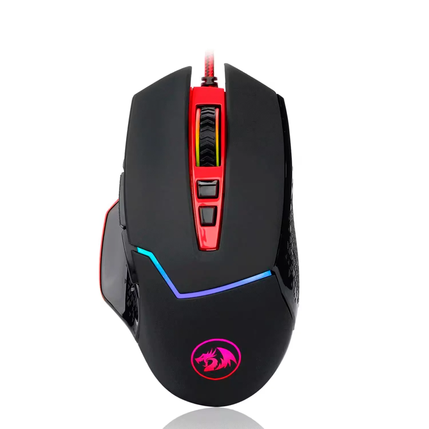 Mouse Gamer Redragon M907RGB Inspirit 2 com Fio 144000 DPI - Preto
