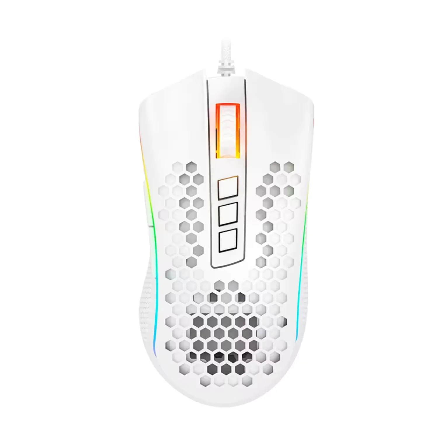 Mouse Gamer Redragon Storm Elite M988W-RGB 16000 DPI USB - Branco