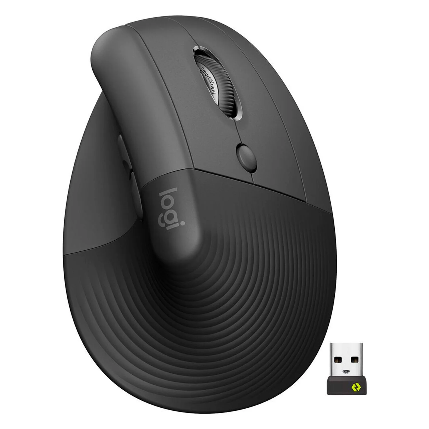 Mouse Logitech Lift Vertical 910-006466 4000 DPI Sem Fio - Grafite