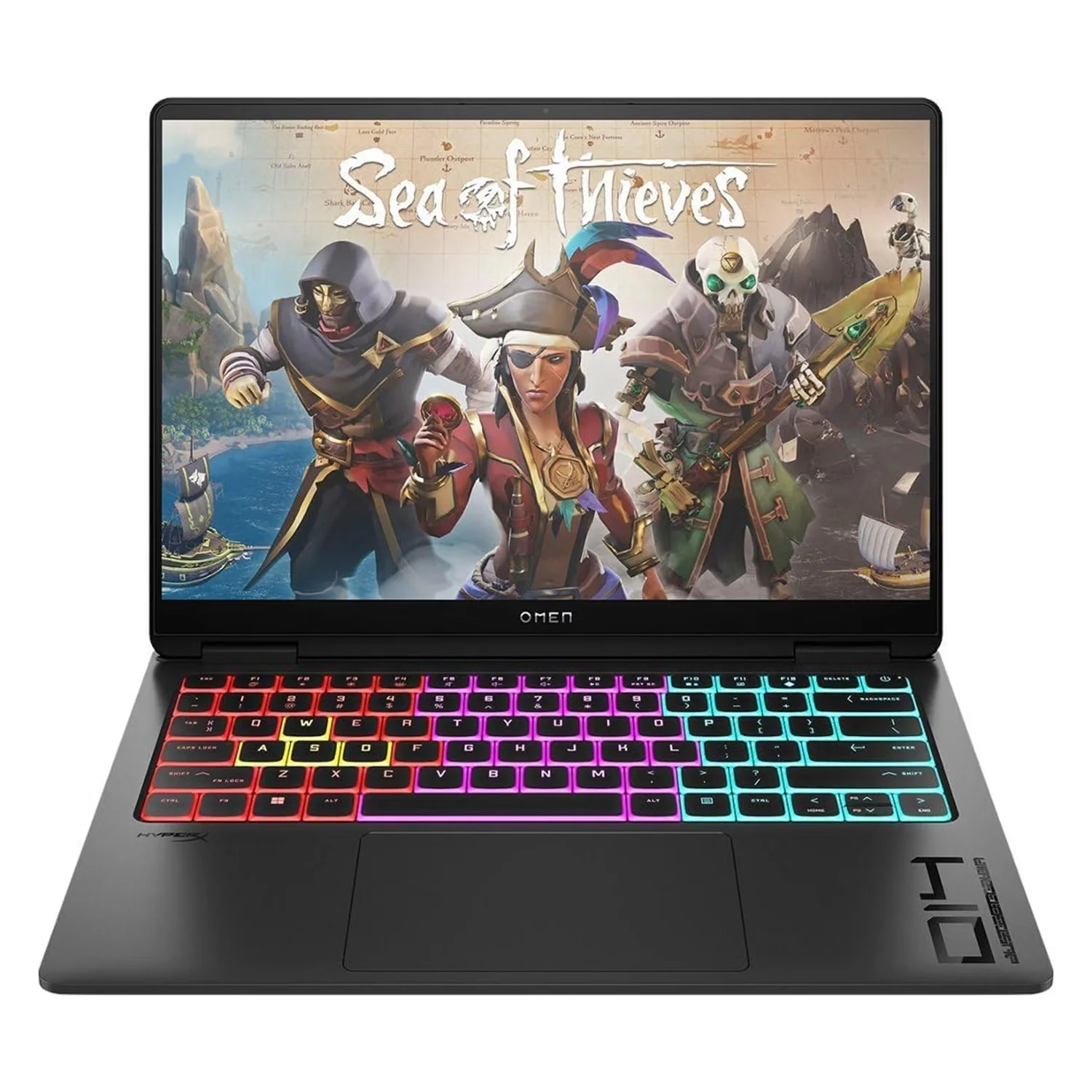 Notebook Gamer HP Omen Transcend Intel Core Ultra 7-255H RTX 5060 32GB RAM 1TB SSD Tela 14" 3K Windows 11 Inglês Preto - 14-FB1013DX