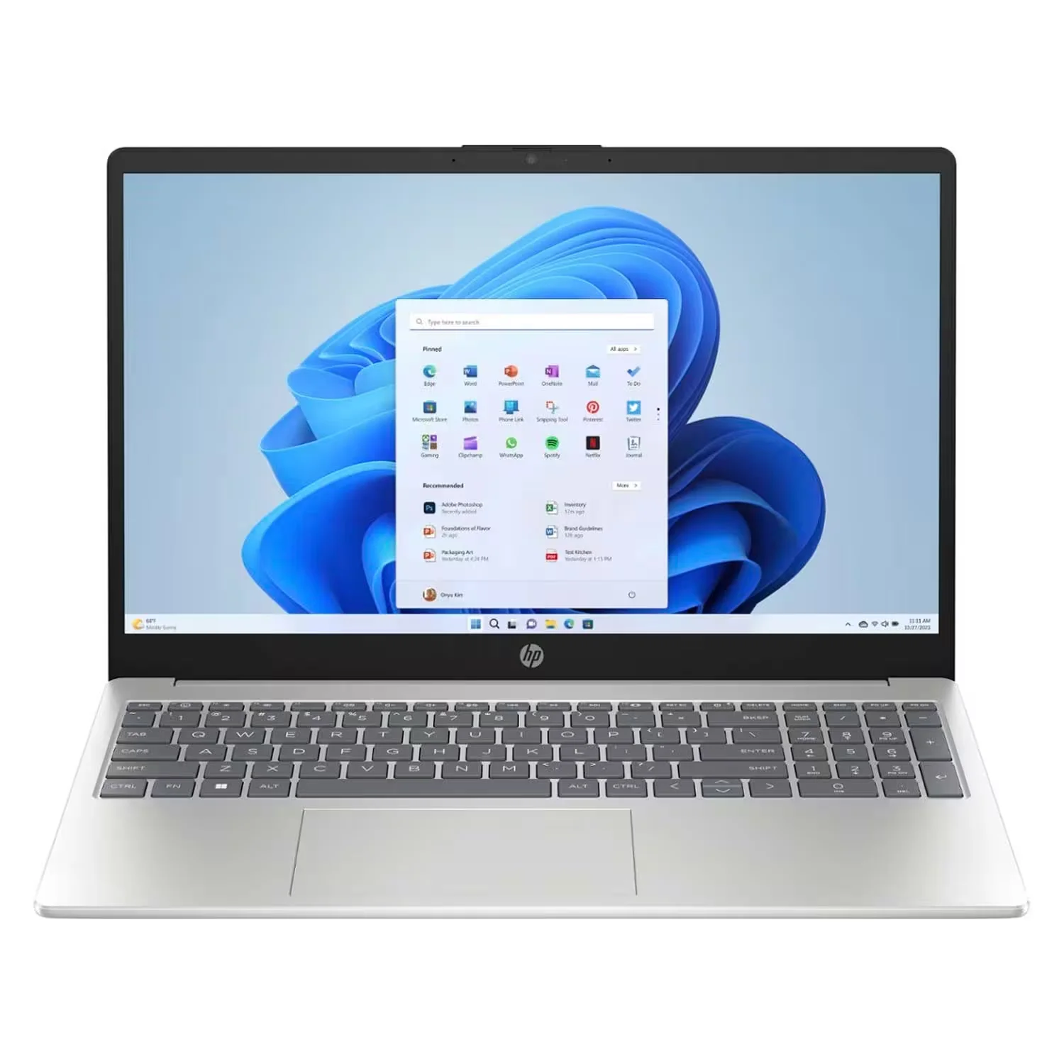 Notebook HP 15-FC0025DX 15.6" AMD Ryzen 5 7520U 512GB SSD 8GB RAM - Prata