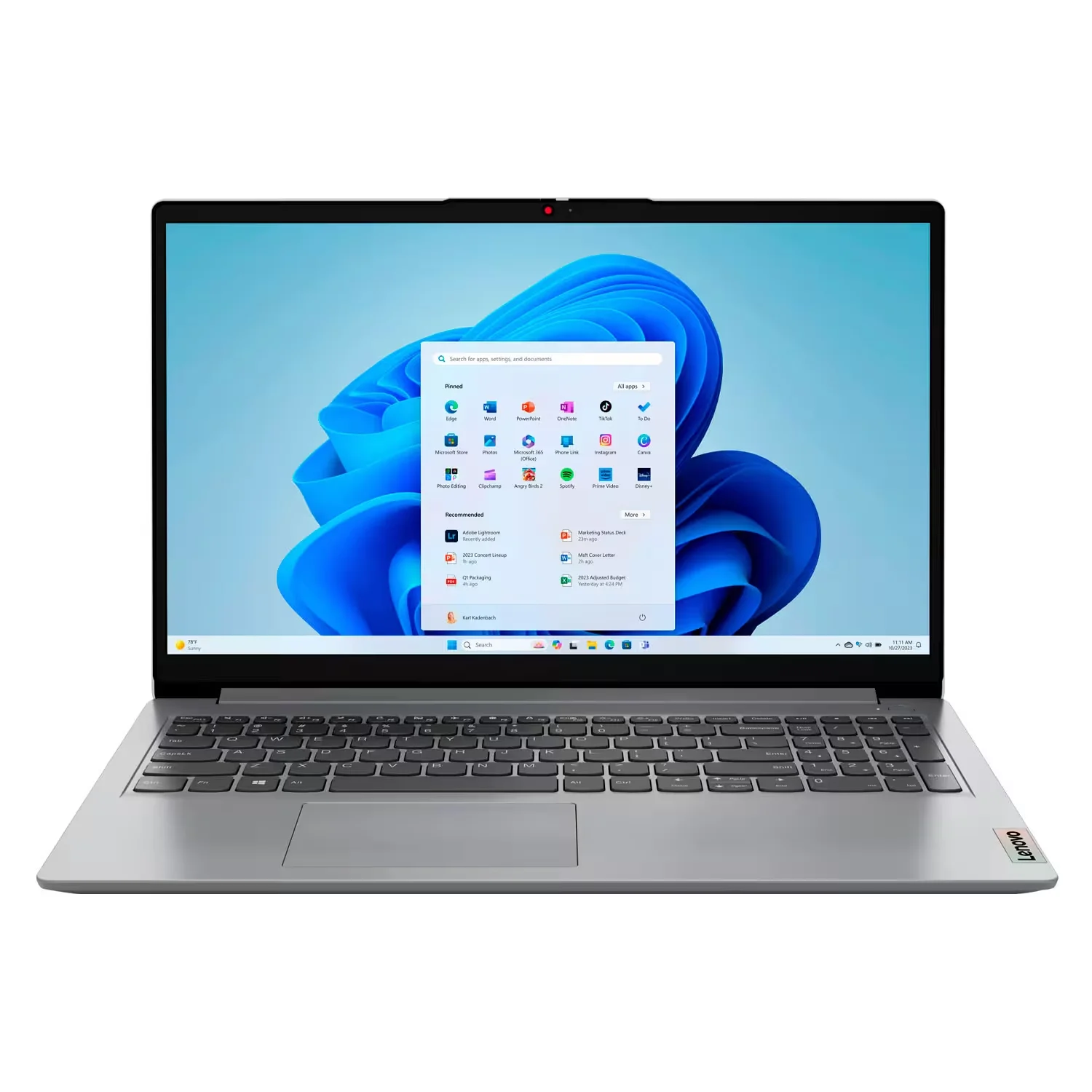 Notebook Lenovo IdeaPad 1 82R400DTUS 15.6" AMD Ryzen 7 5700U 512GB SSD 16GB RAM - Cinza