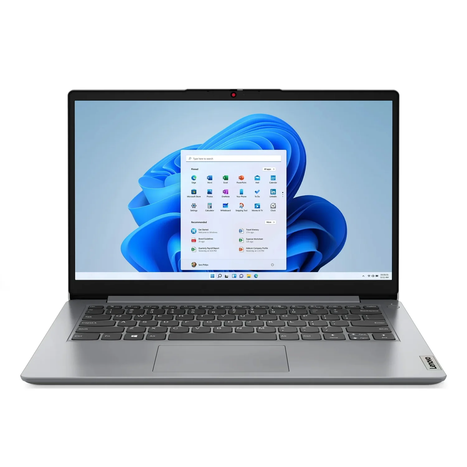 Notebook Lenovo IdeaPad 1i 82LV0075US 14" Intel Celeron N4500 128GB eMMC 4GB RAM - Cinza