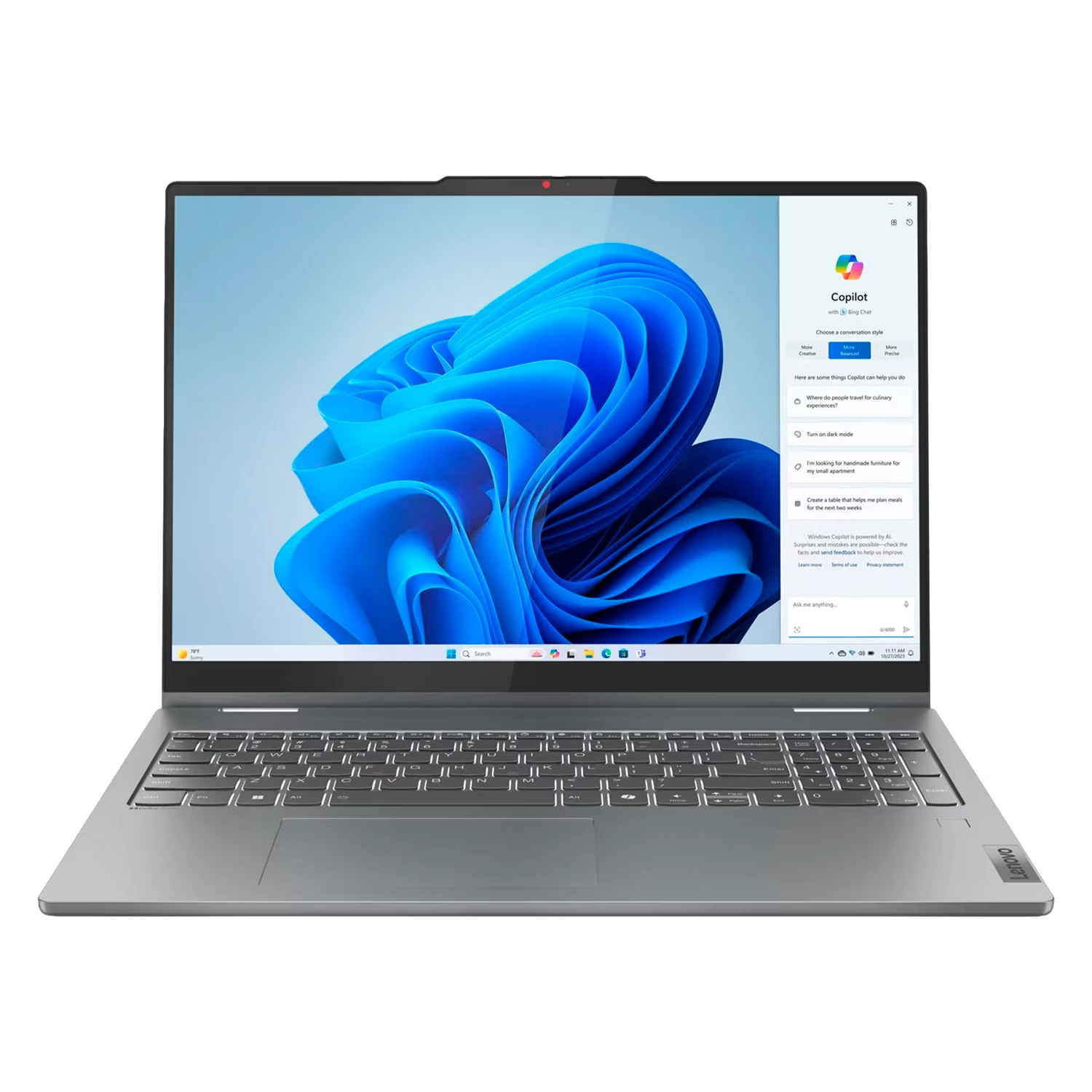 Notebook Lenovo IdeaPad 5 AMD Ryzen 7-8845HS 16GB RAM 1TB SSD Tela 16" WUXGA Touch Windows 11 Inglês Prata - 83DS0056US