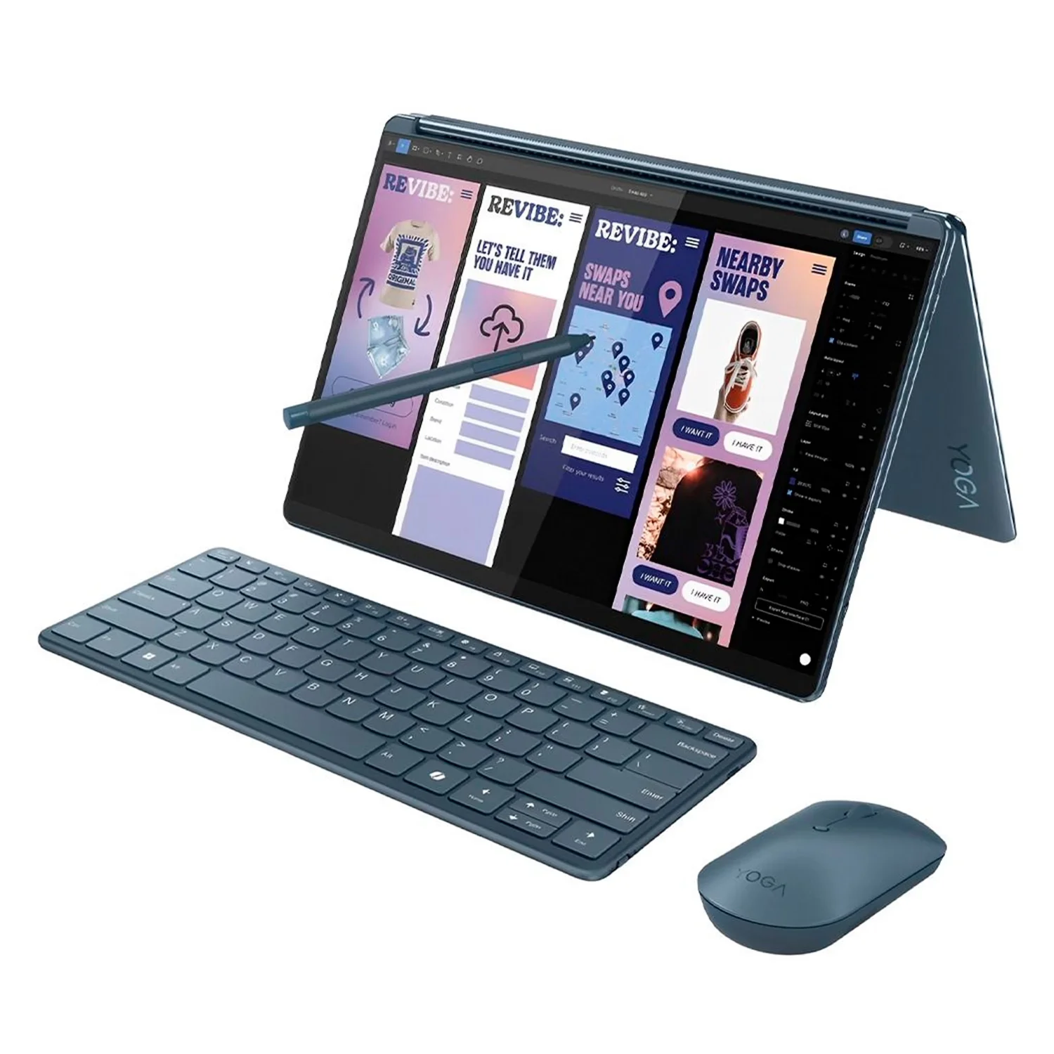 Notebook Lenovo Yoga Book 9i Duo OLED 83FF0000US 13.0" Intel Core Ultra 7 155U 1TB SSD 16GB RAM Touch - Tidal Teal