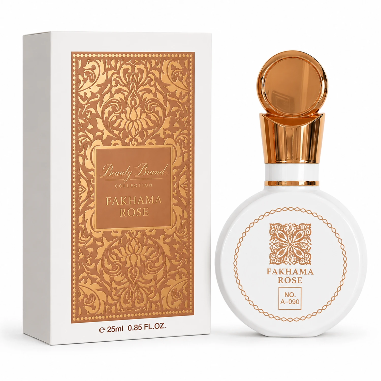 Perfume Beauty Brand Collection Nº 090 Fakhama Rose Eau de Parfum Feminino 25ml