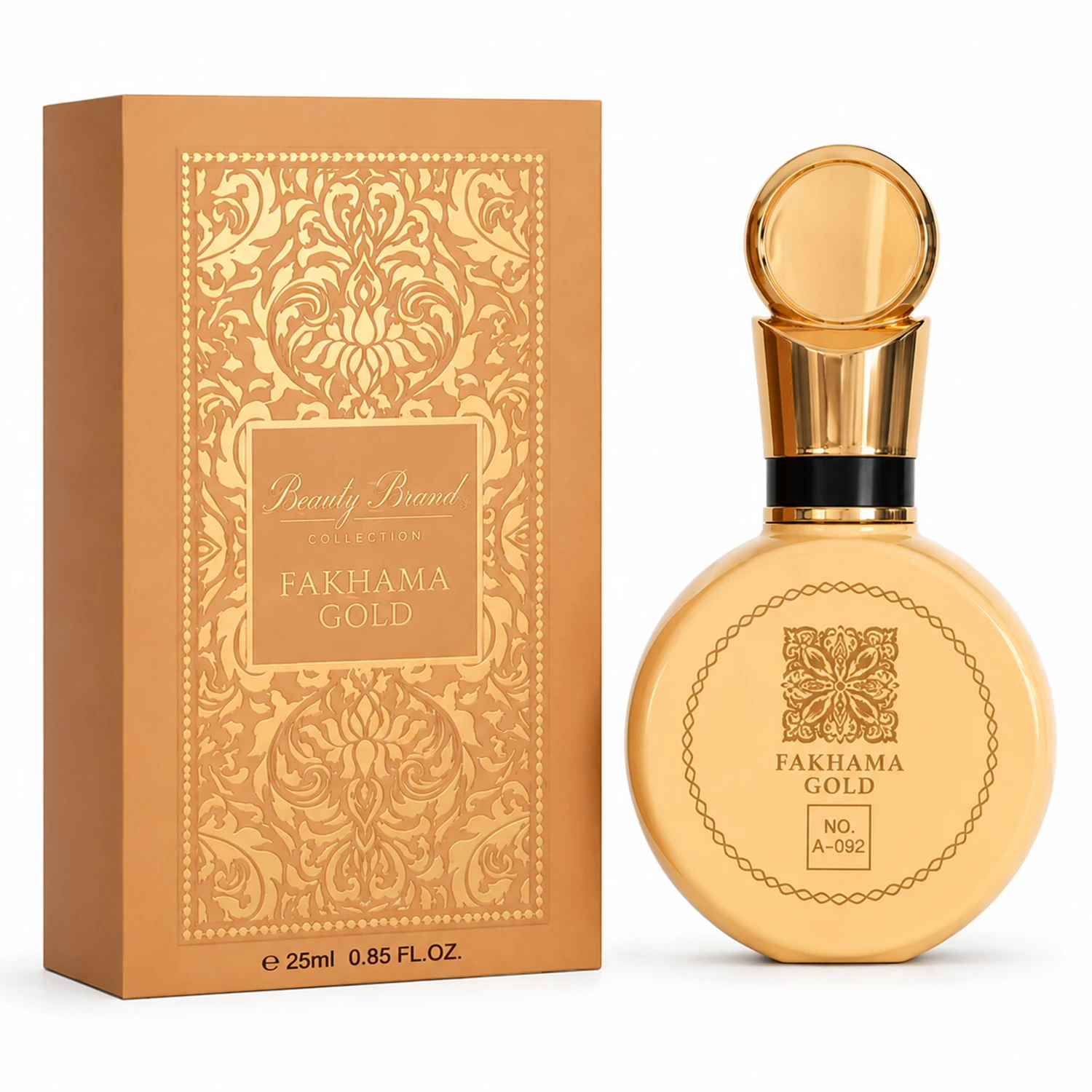 Perfume Beauty Brand Collection Nº A-092 Fakhama Gold Eau de Parfum Feminino 25ml