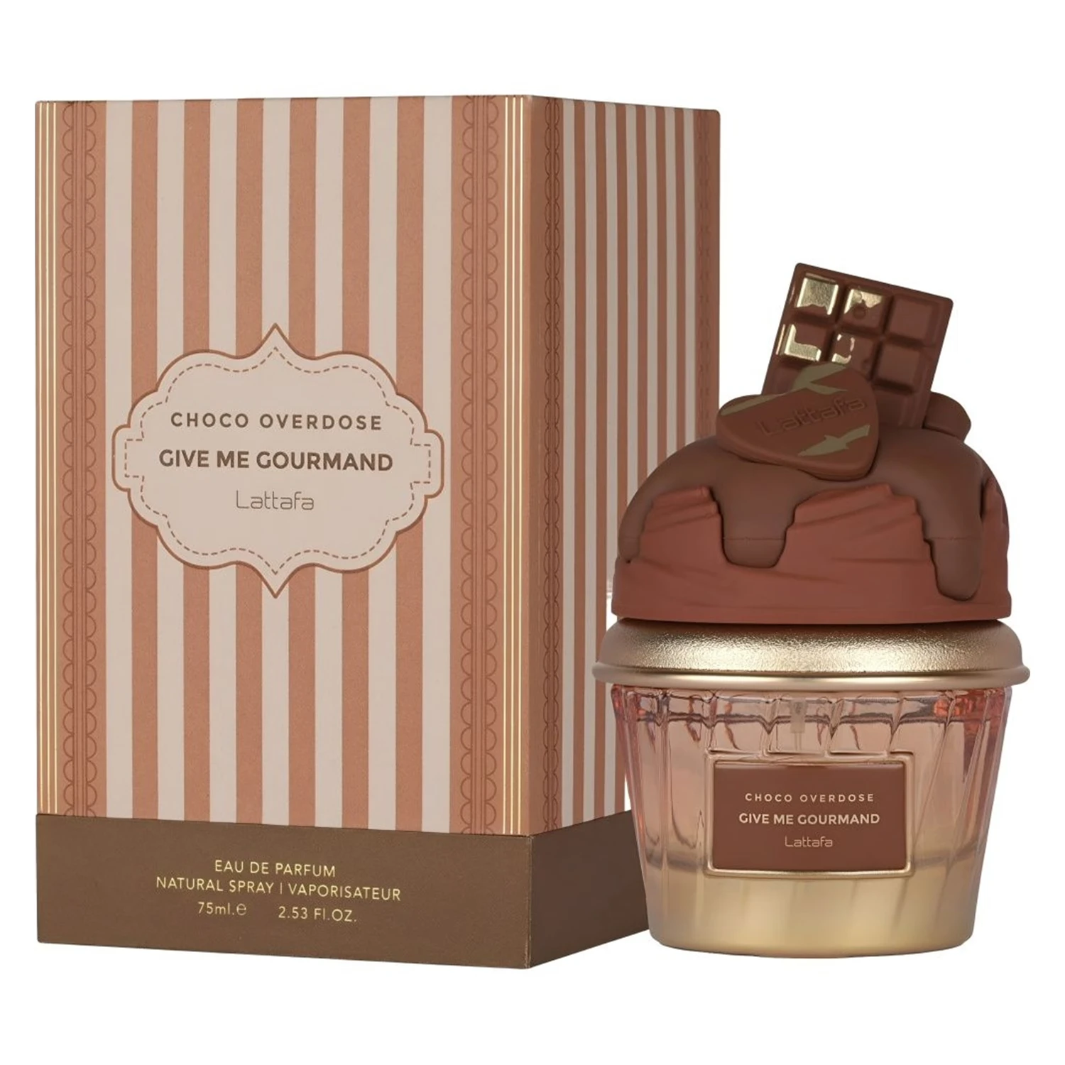 Perfume Lattafa Give Me Gourmand Choco Overdose Eau de Parfum Unissex 75ml