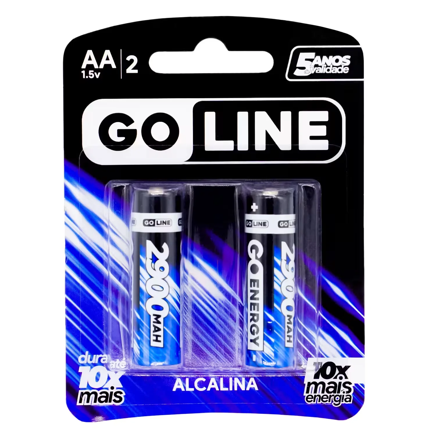 Pilha Alcalina Goline AA 1.5V - 2 Unidades