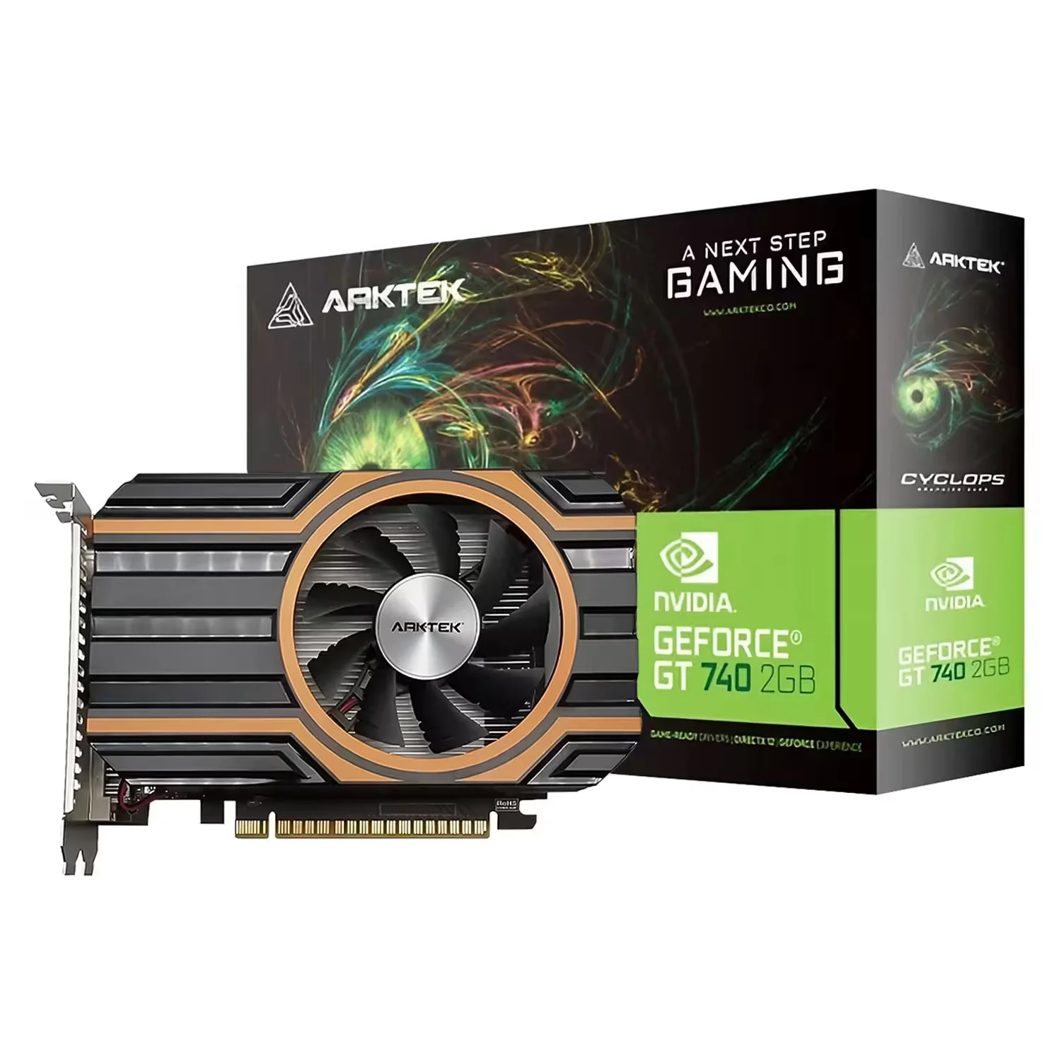 Placa de Vídeo Arktek Cyclops Gaming NVIDIA GeForce GT-740 2GB DRR5 - AKN740D5S2GH1