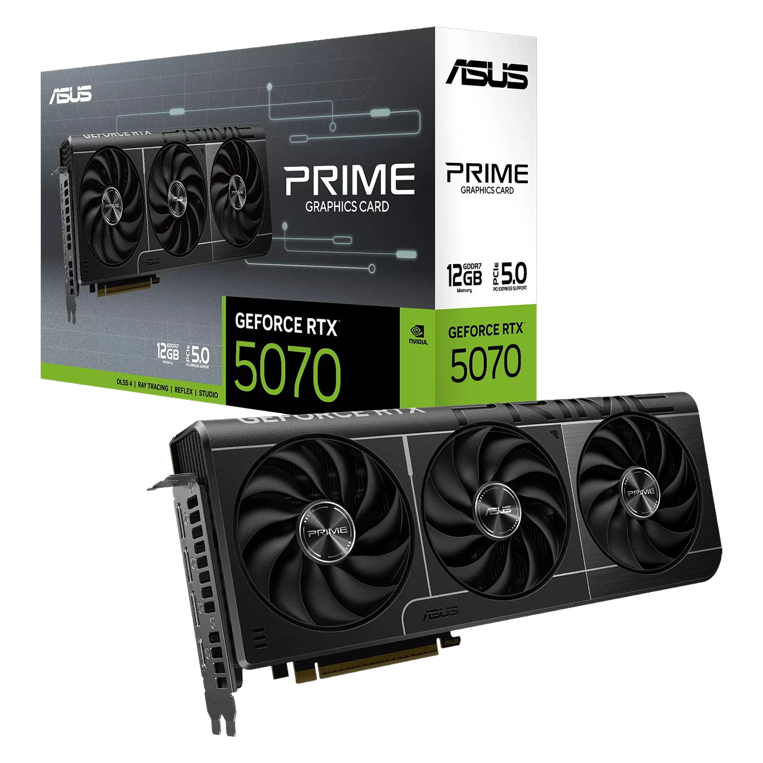 Placa de Vídeo Asus Prime NVIDIA GeForce RTX-5070 12GB GDDR7 - PRIME-RTX5070-12G