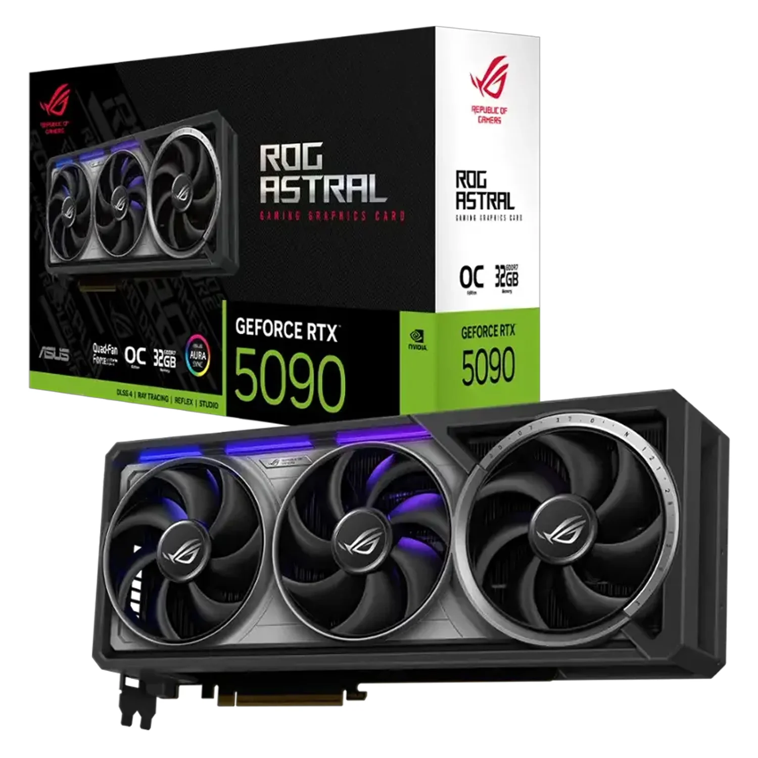 Placa de Vídeo Asus Rog Astral LC NVIDIA GeForce RTX 5090 32GB GDDR7 - O32G-GAMING-ROG