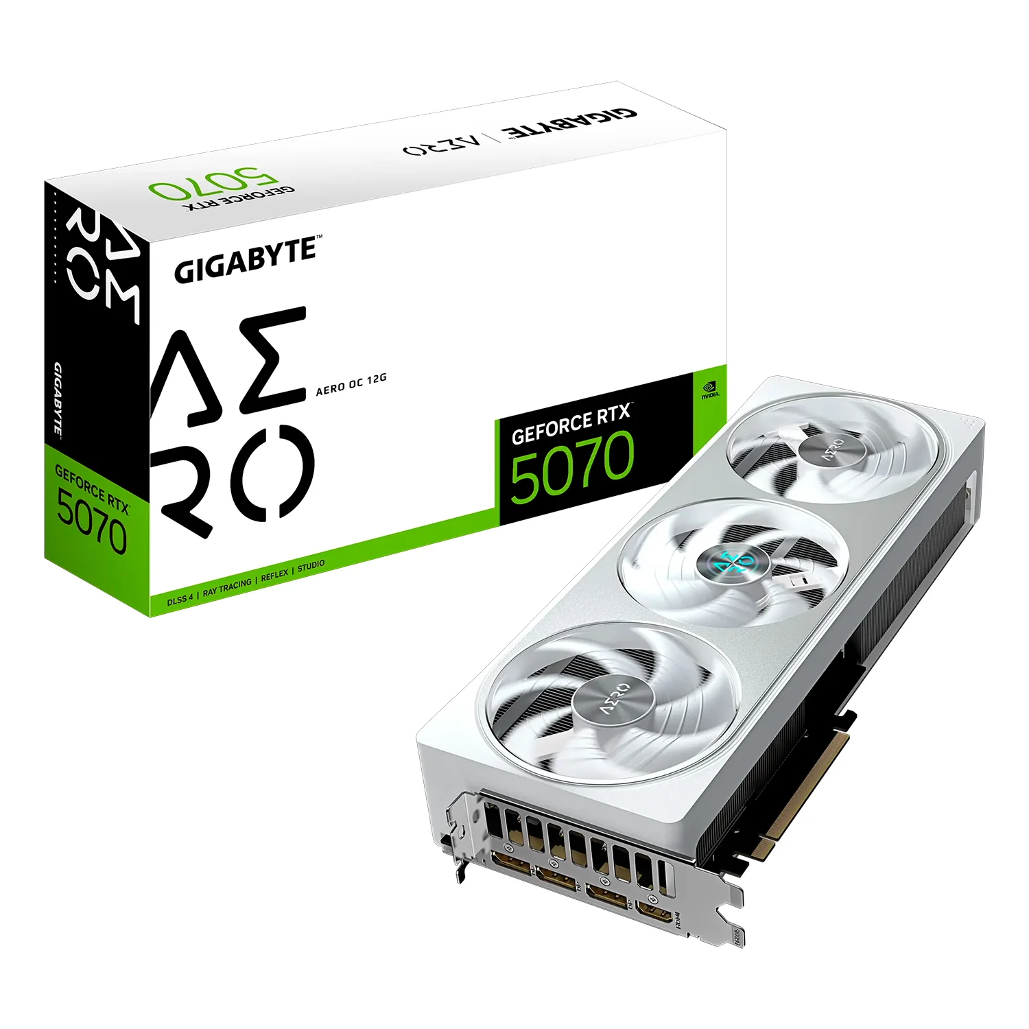 Placa de Vídeo Gigabyte Aero OC NVIDIA GeForce RTX-5070 12GB GDDR7 - GV-N5070AERO