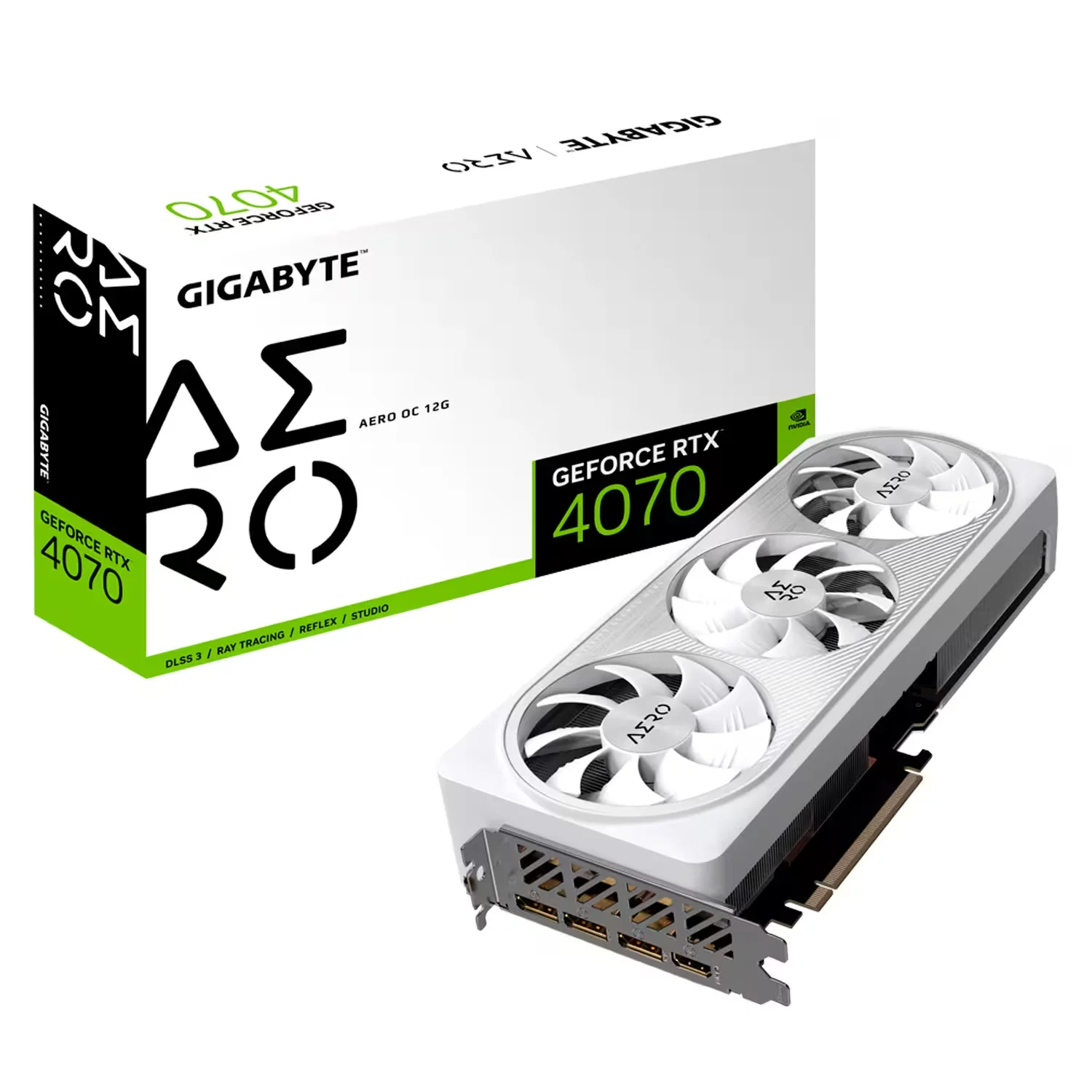 Placa de Vídeo Gigabyte Aero OC V2 NVIDIA GeForce RTX 4070 12GB GDDR6X - GV-N4070AERO-OCV2-12GD