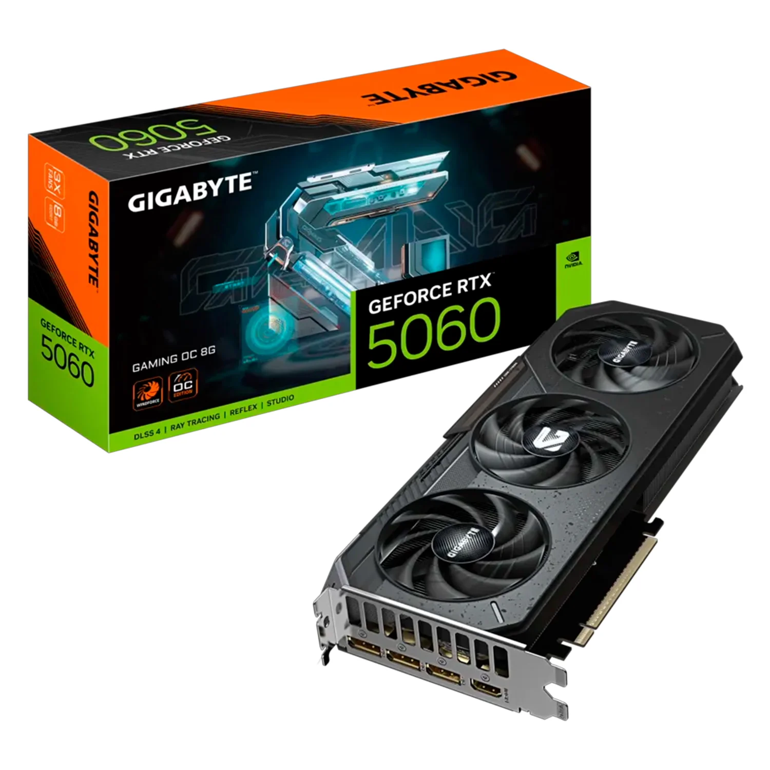 Placa de Vídeo Gigabyte Gaming OC NVIDIA GeForce RTX 5060 8GB GDDR7 - GV-N5060GAMING OC-8GD